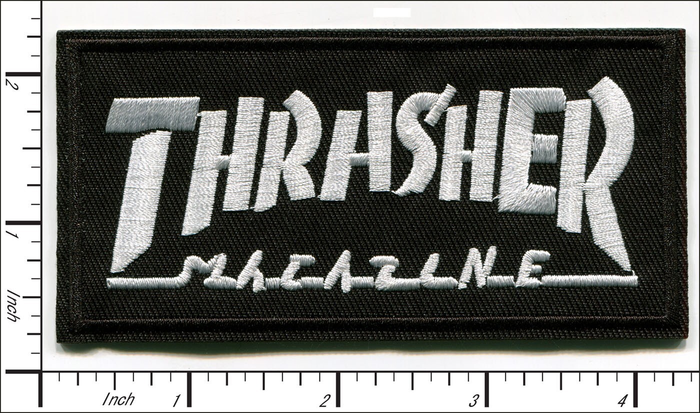 26 Pcs Embroidered Iron on patches Thrasher Magazine 108x55mm AP056tT1