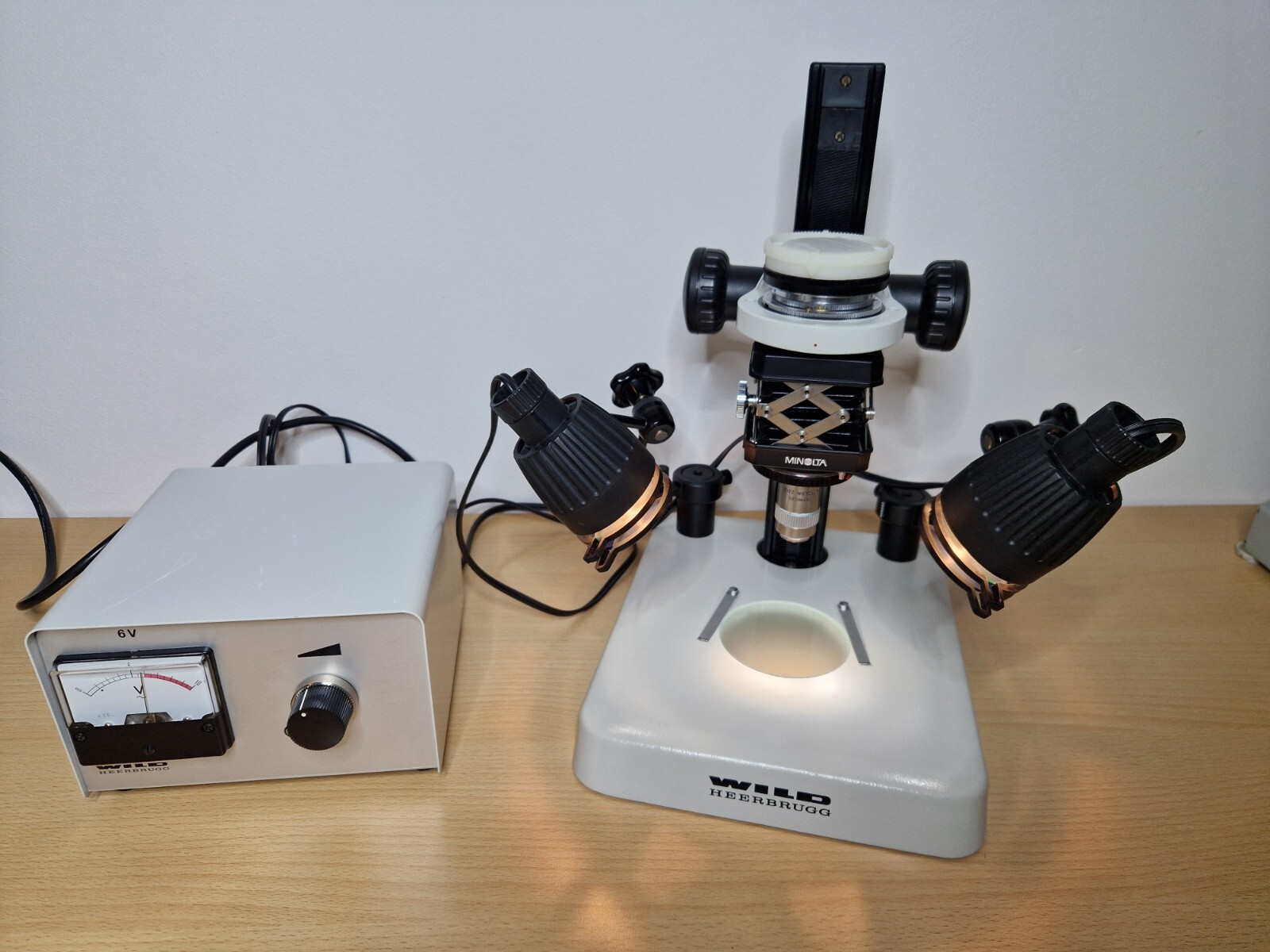 Wild Heerbrugg stand with camera setup