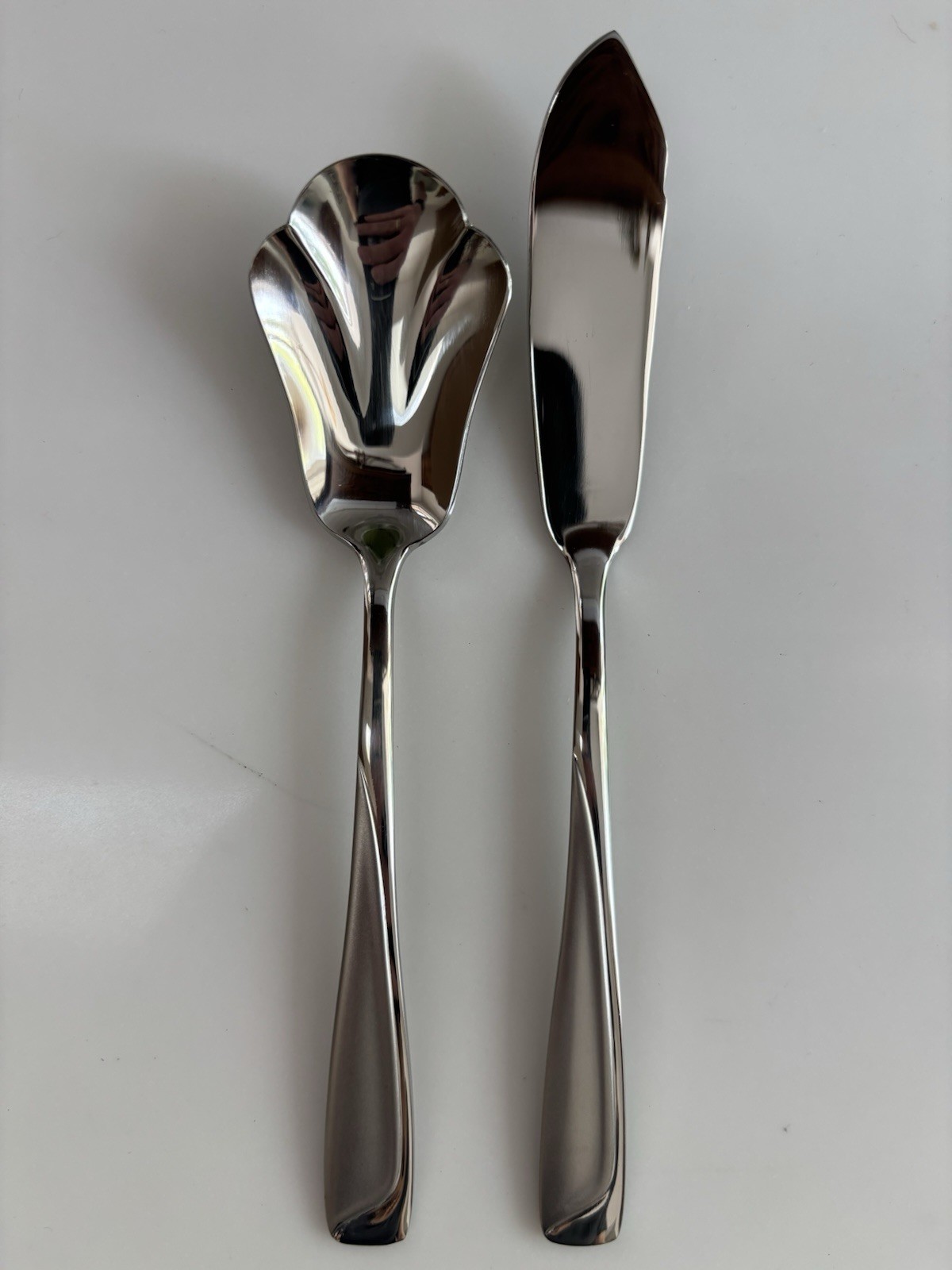 Pfaltzgraff - SATIN ECHO - sugar spoon and butter knife NEW