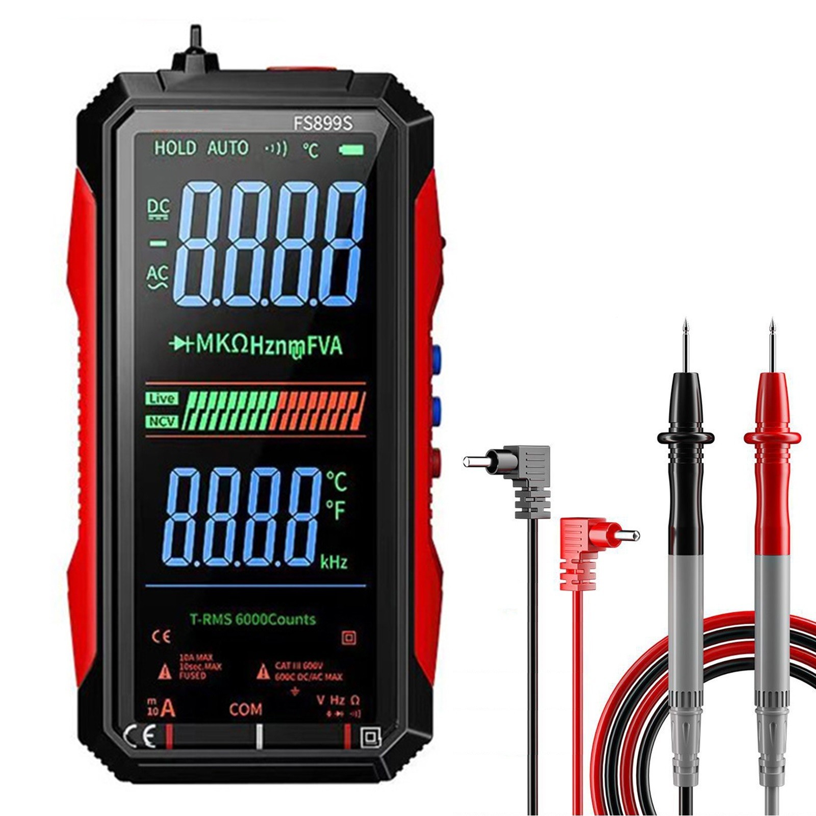 FS899S Test Meter Supporting Multiple Measurement Modes Including AC DC Voltage
