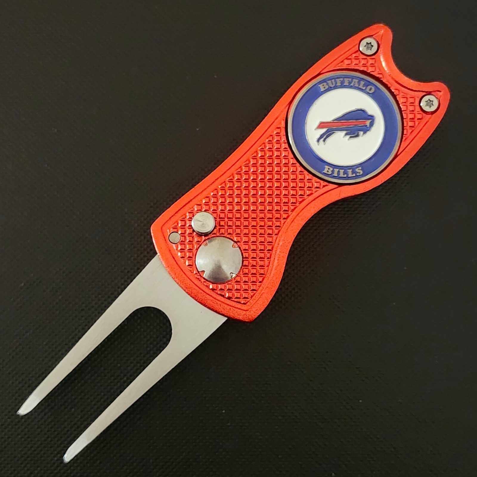 NFL Buffalo Bills Switchblade Divot Repair Tool With 2-Sided Golf Ball Marker