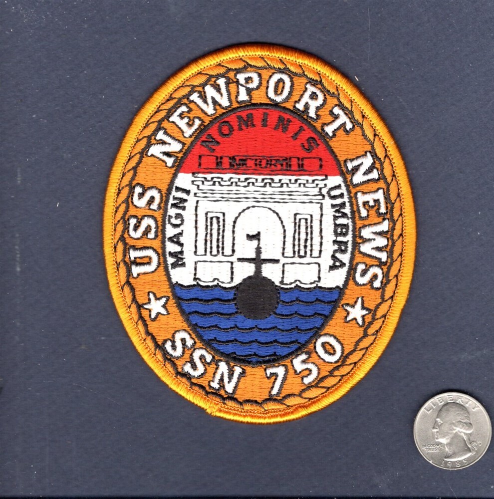 Original SSN 750 USS NEWPORT NEWS US NAVY Nuclear Submarine Ship Patch