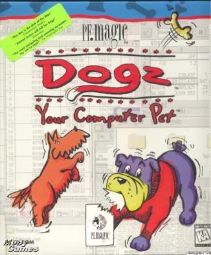 Dogz 1 PC CD adopt virtual desktop dog bulldog scottie chihuahua mutt pet game!