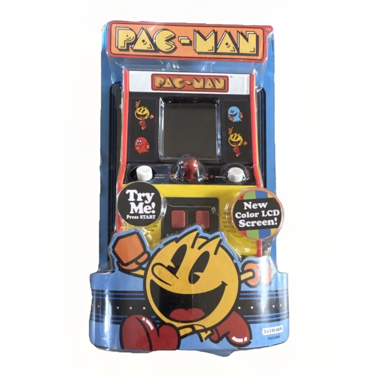 Pac-Man Mini Arcade Machine Basic Fun 2021 Retro Game New LCD Screen NIB
