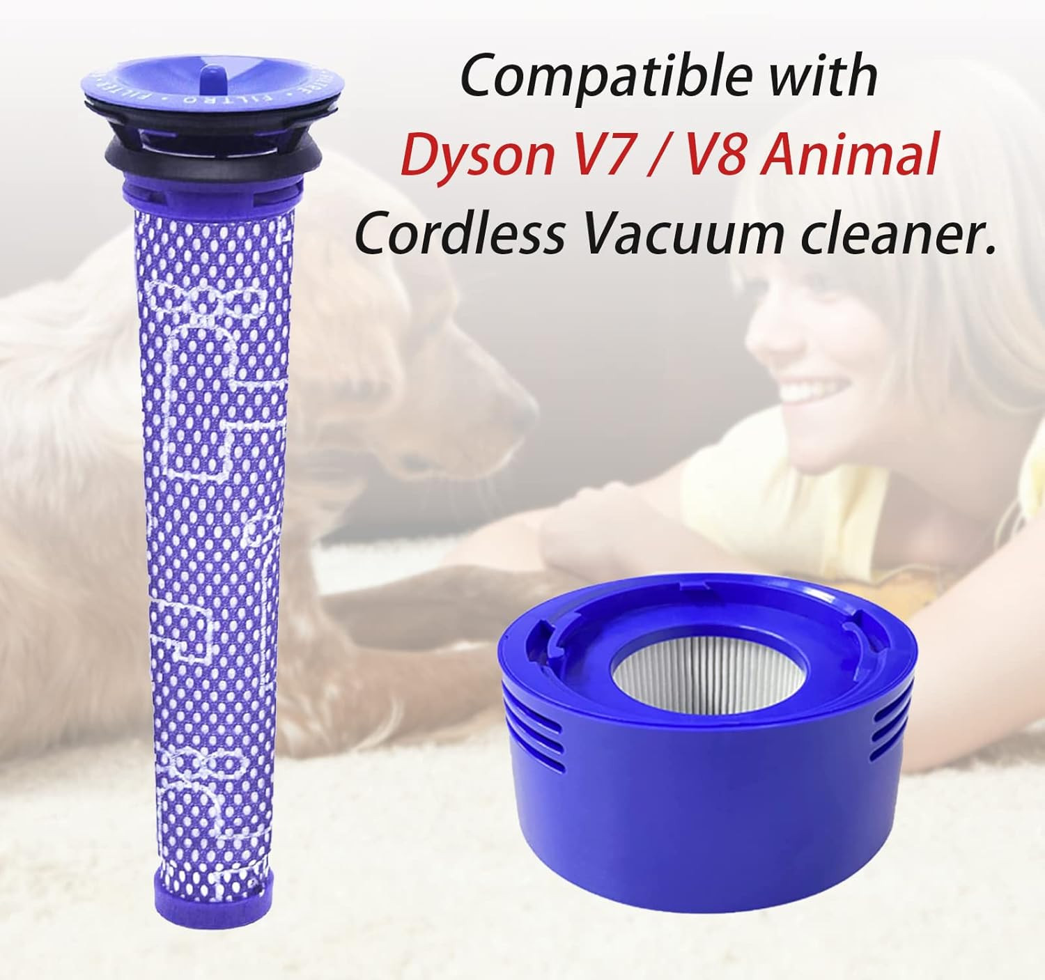 Ilovelife Filter Replacement & Motor Cover Compatible with Dyson V7 V8 Animal an