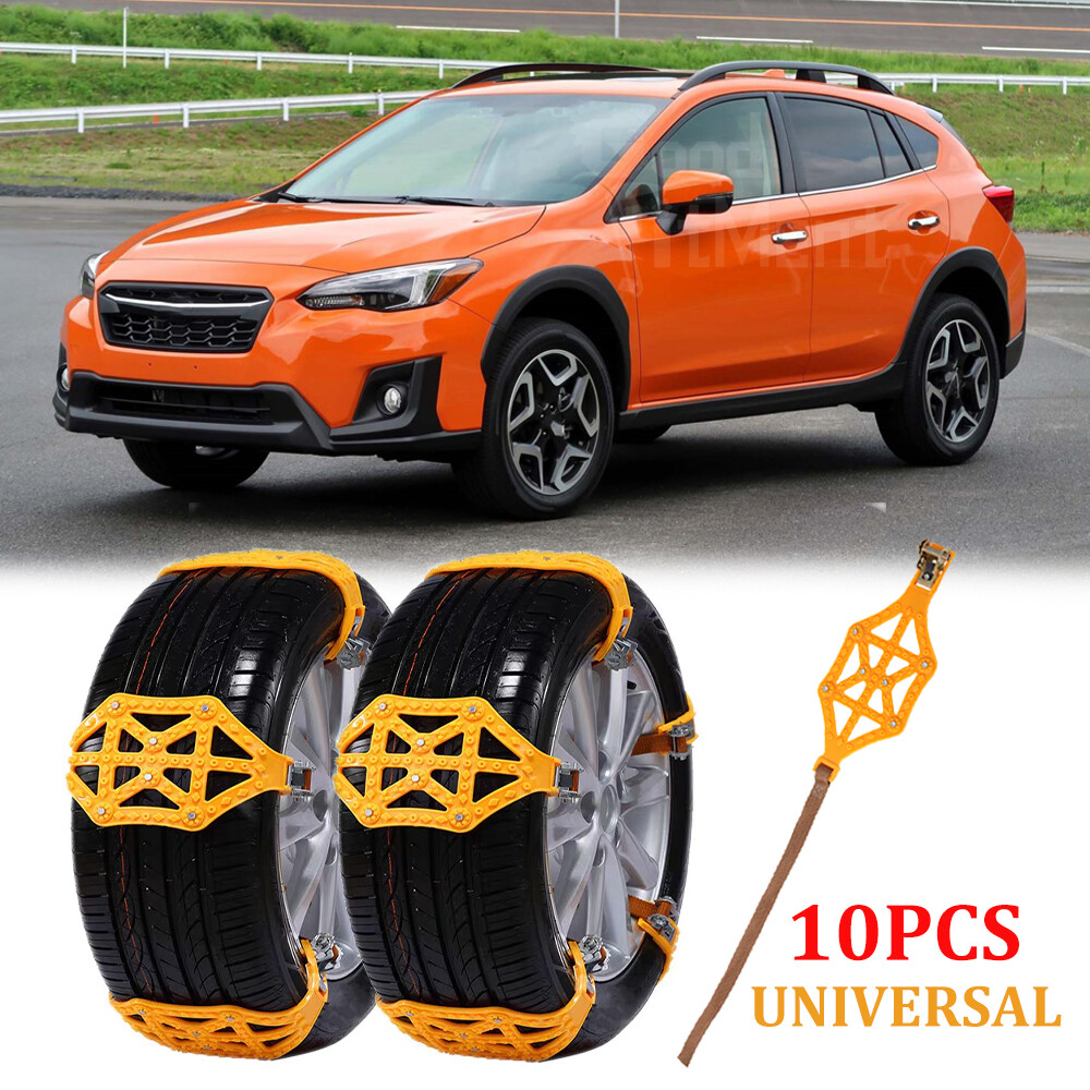 For Subaru Crosstrek Forester 10X Snow Anti Slip Tire Chain Emergency Anti-Skid