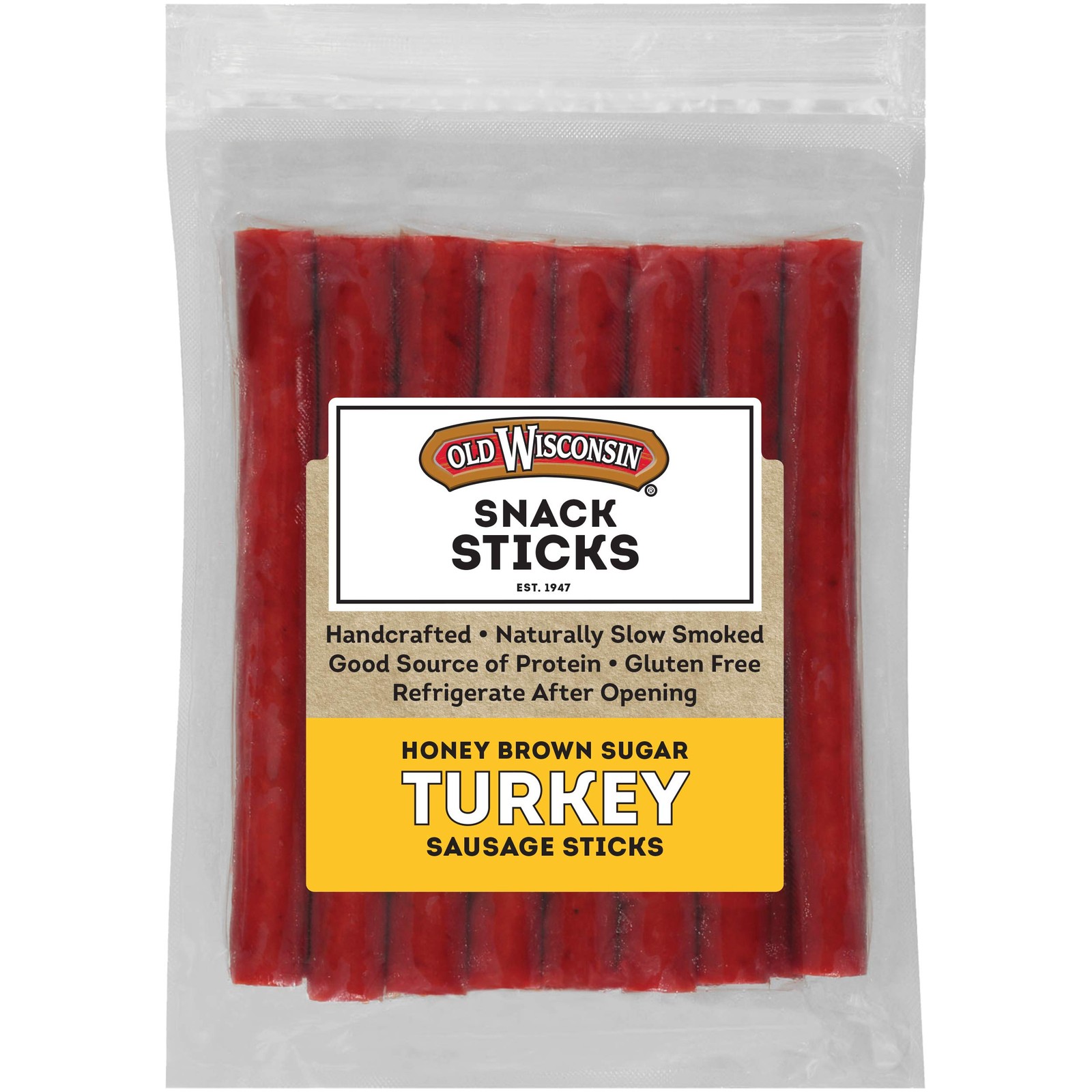 Honey Brown Sugar Turkey Sausage Snack Sticks, Naturally Smoked, Ready to Eat...