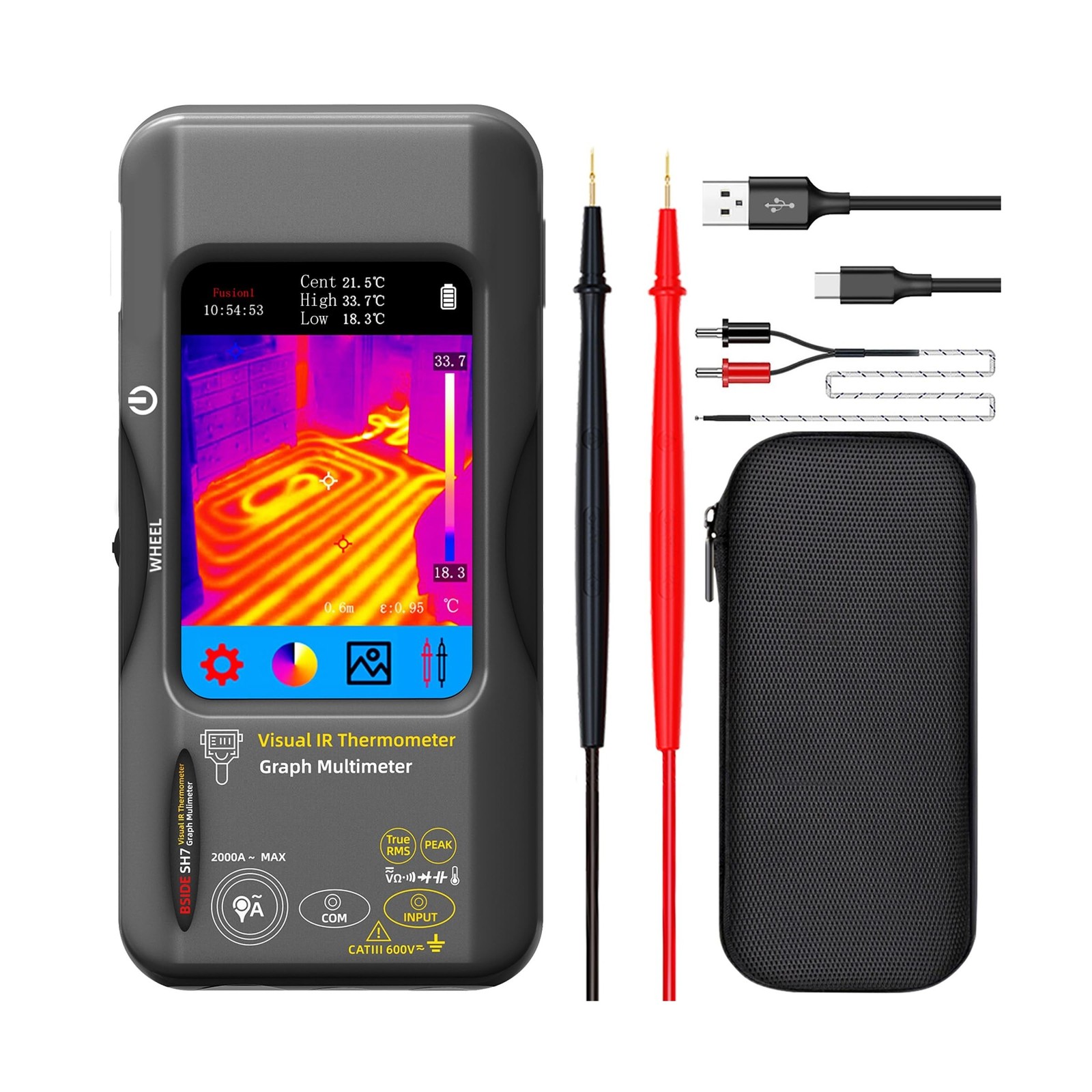 BSIDE Thermal Imaging Camera Multimeter 320×320 Resolution with 20000 Words