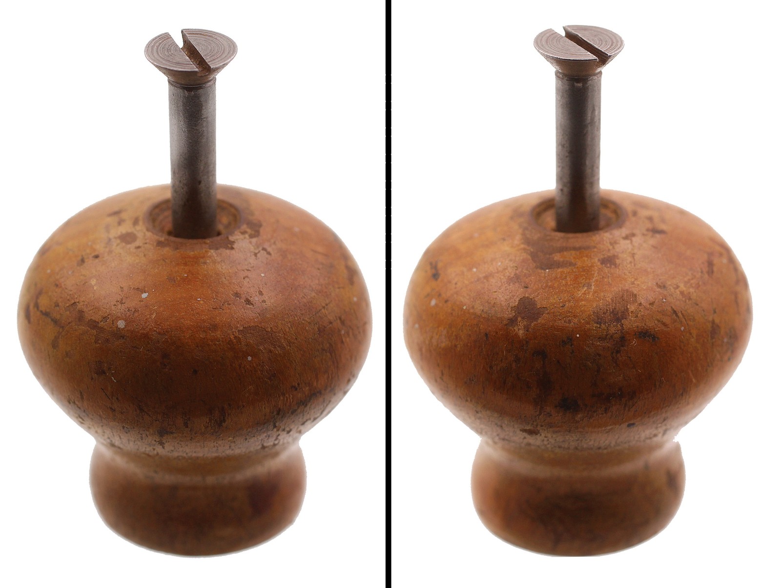 Orig. Turned Beech Front Knob for Ohio Tool No. 023 Smooth Plane - mjdtoolparts