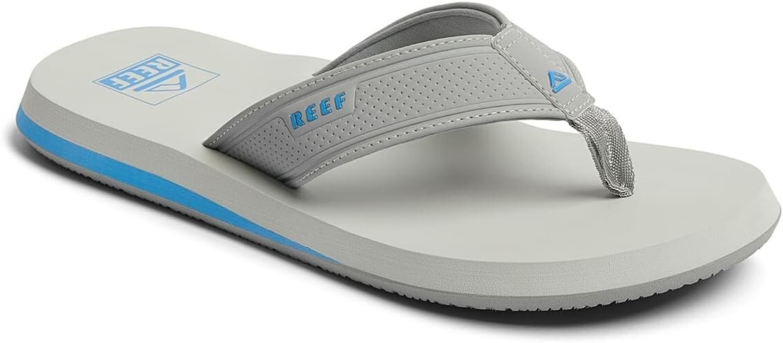 Man Reef The Layback Water Friendly Flip Flop Sandal CJ6597 Grey/Blue Brand New