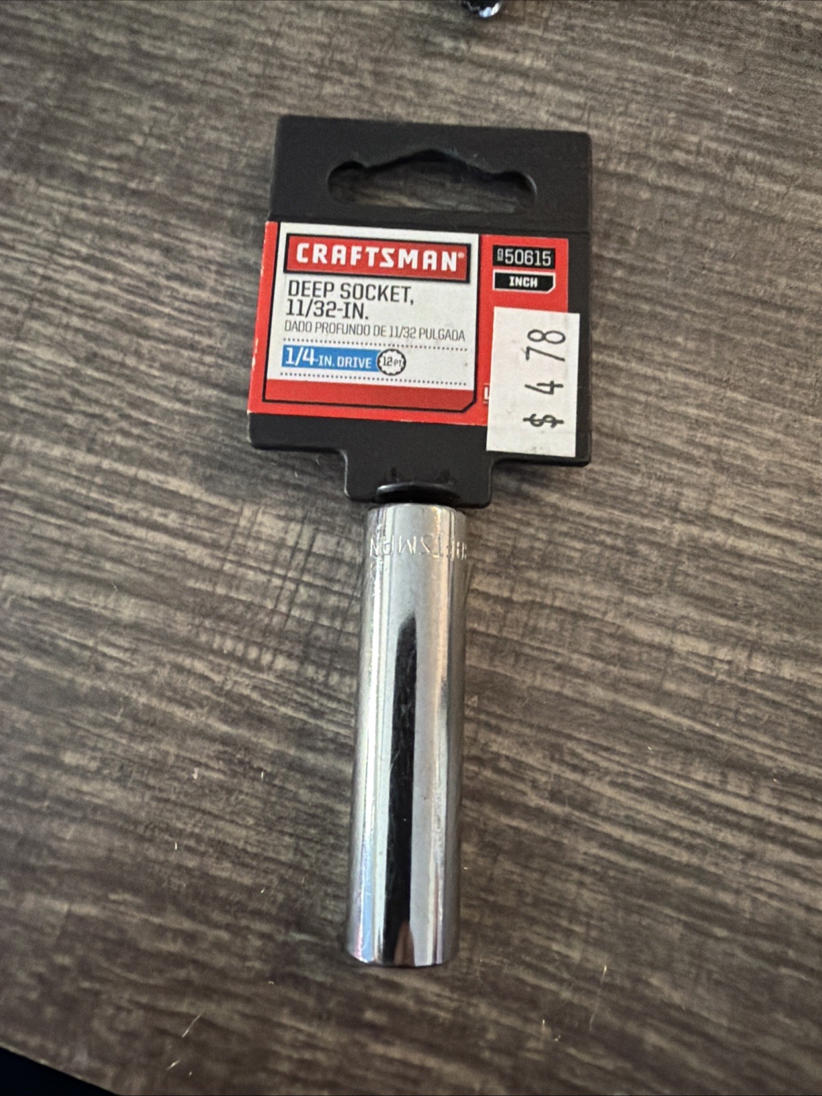 $12 Socket Sears Craftsman 11/32" Socket 3/8" Drive 50615  12 Pt Nos