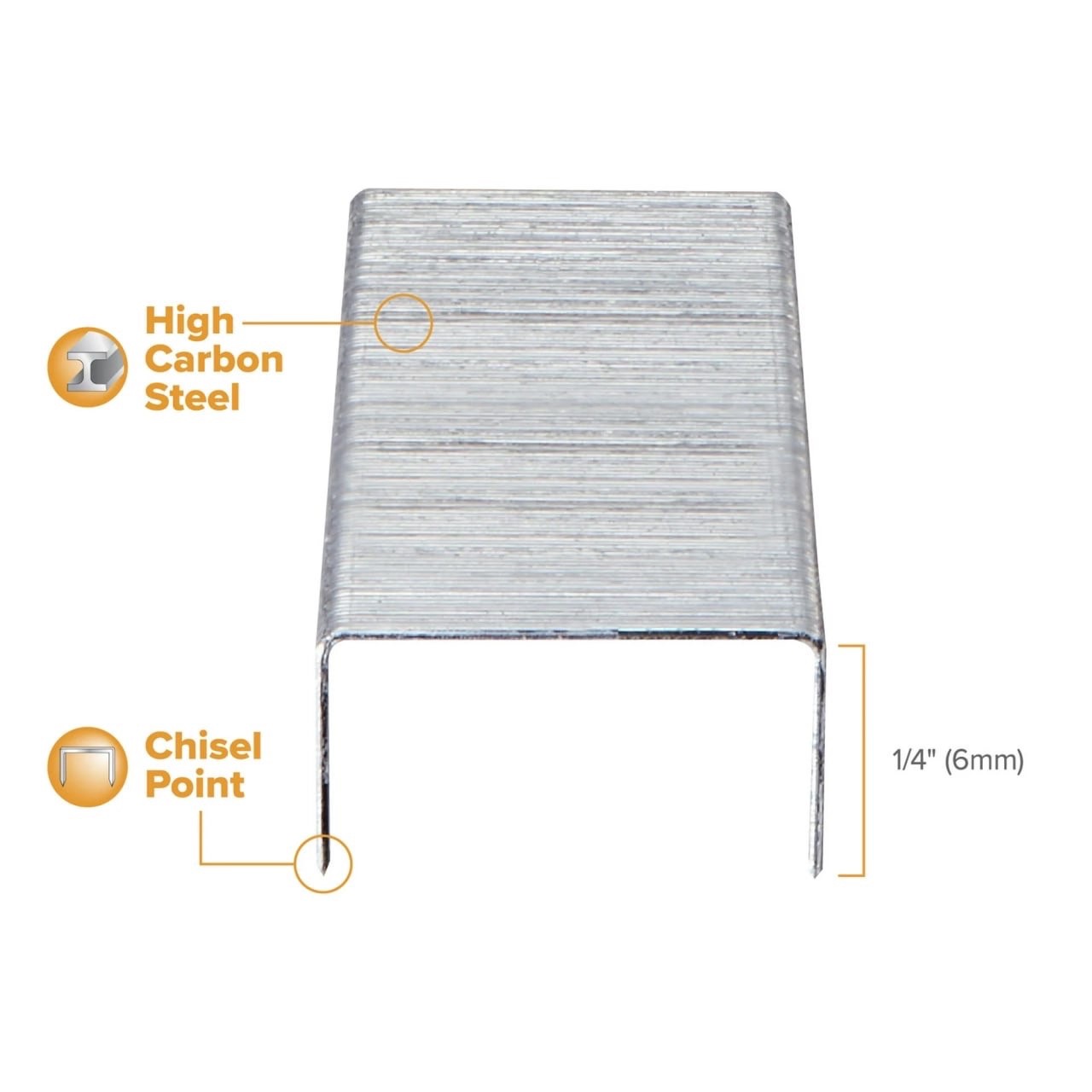 Office Standard Staples, 1/4" Leg Length