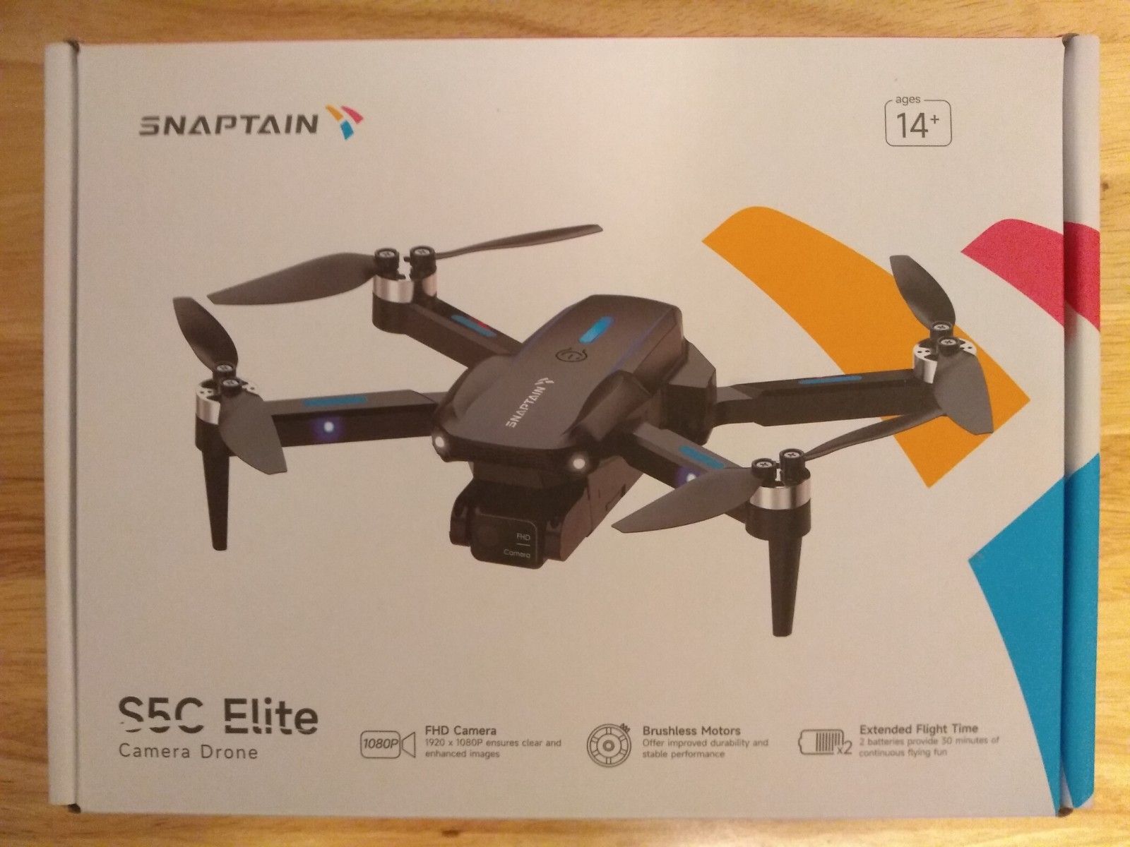 SNAPTAIN S5C ELITE DRONE, 1080P CAMERA, NEW, SECURITY TAPE SEALED, NEVER OPENED