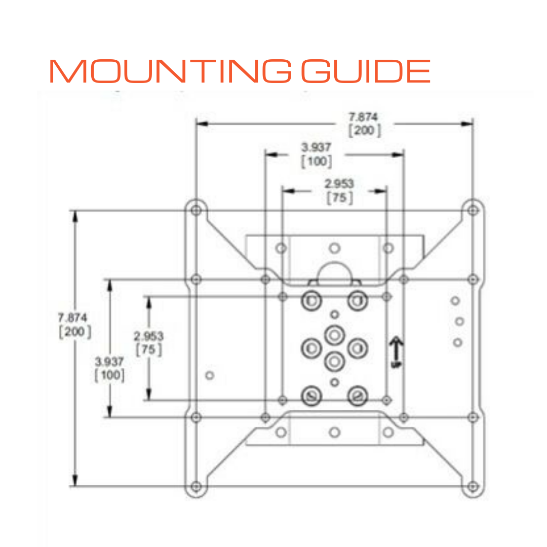 RV TV Quick Disconnect Flush Mount Accessory Vesa Plate Only - No Wall Bracket