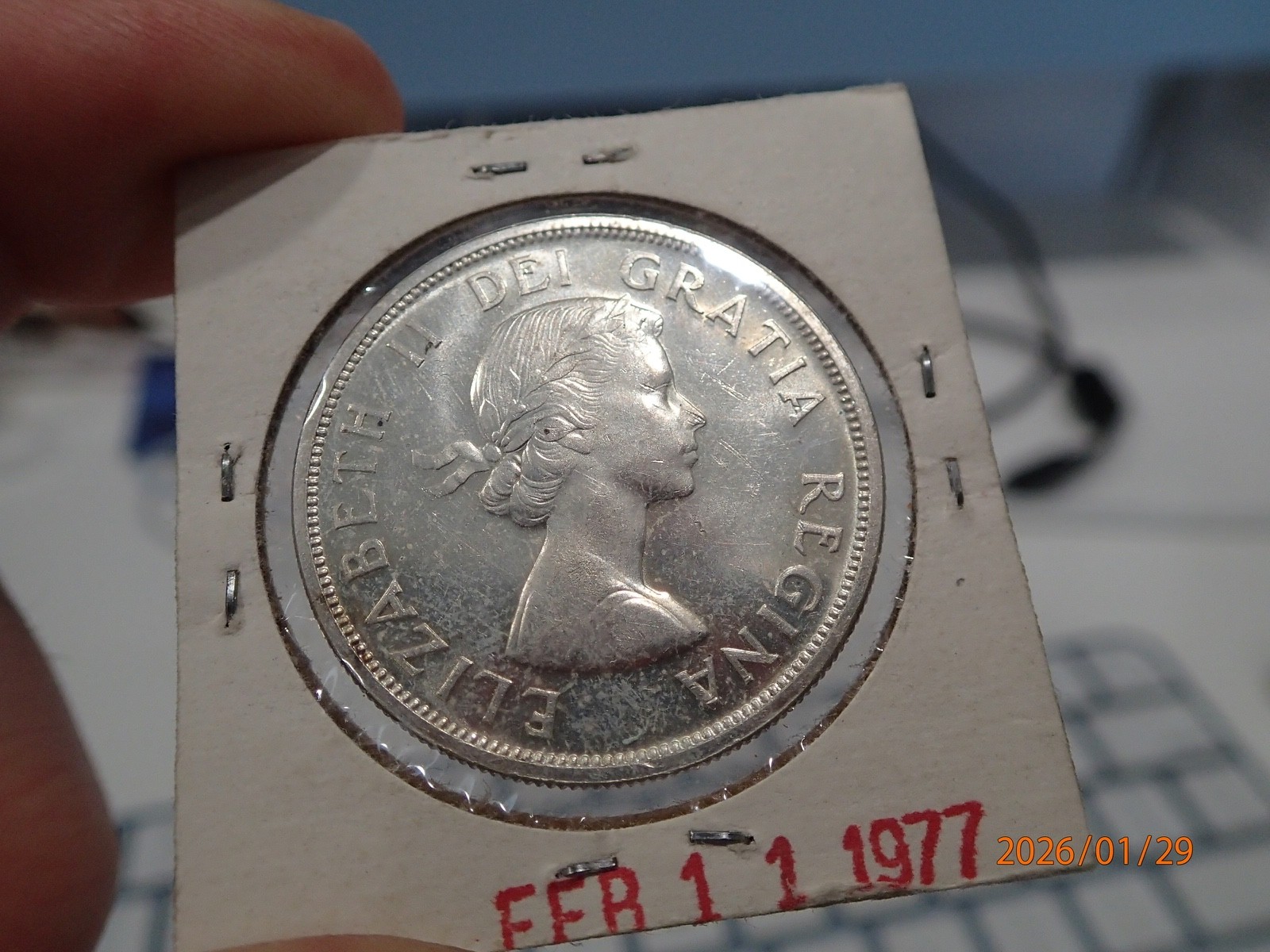 1959 Canada Voyager Silver Dollar .800 Beautiful Shape