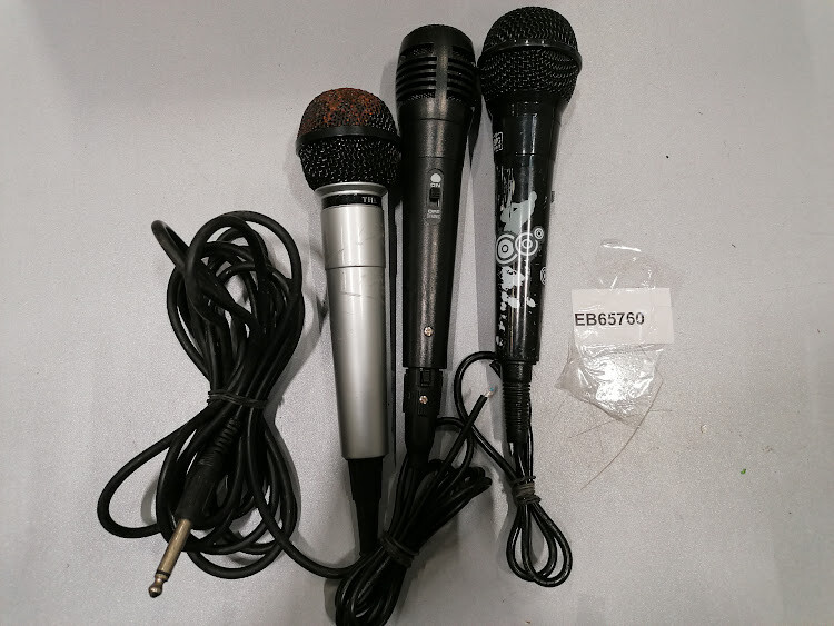 Lot of 3 Wired Microphones - For Parts or Repair