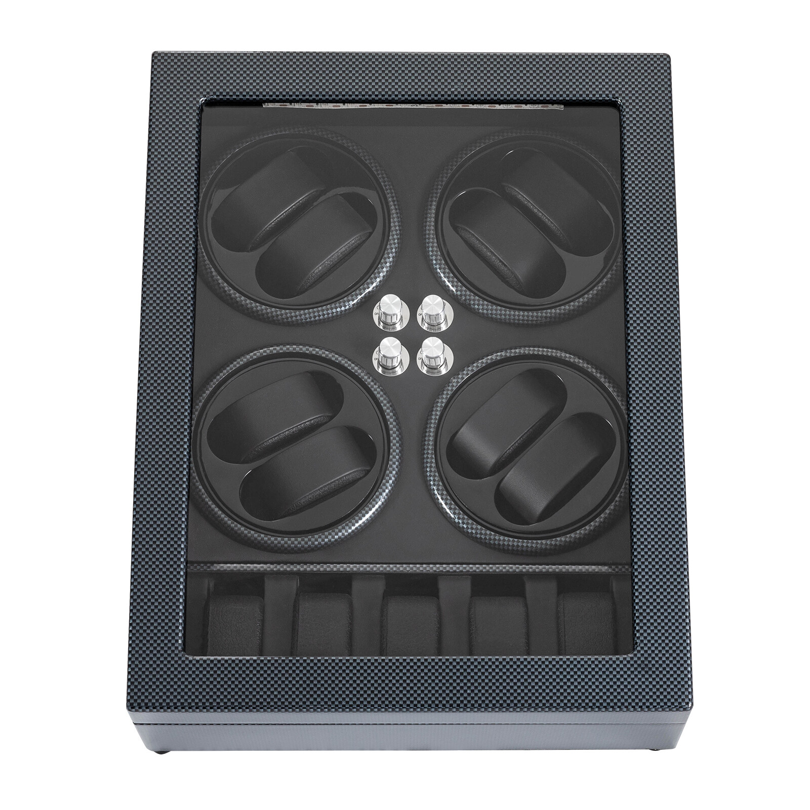 LED Light Automatic Watch Winder Box Display Storage Case 8+5 Watch Winder Box