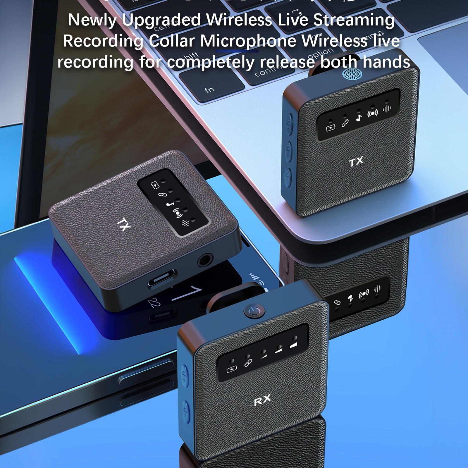 2.4G Wireless Collar Clip Microphone Clip-on Microphone Mic Transmitter CQCM