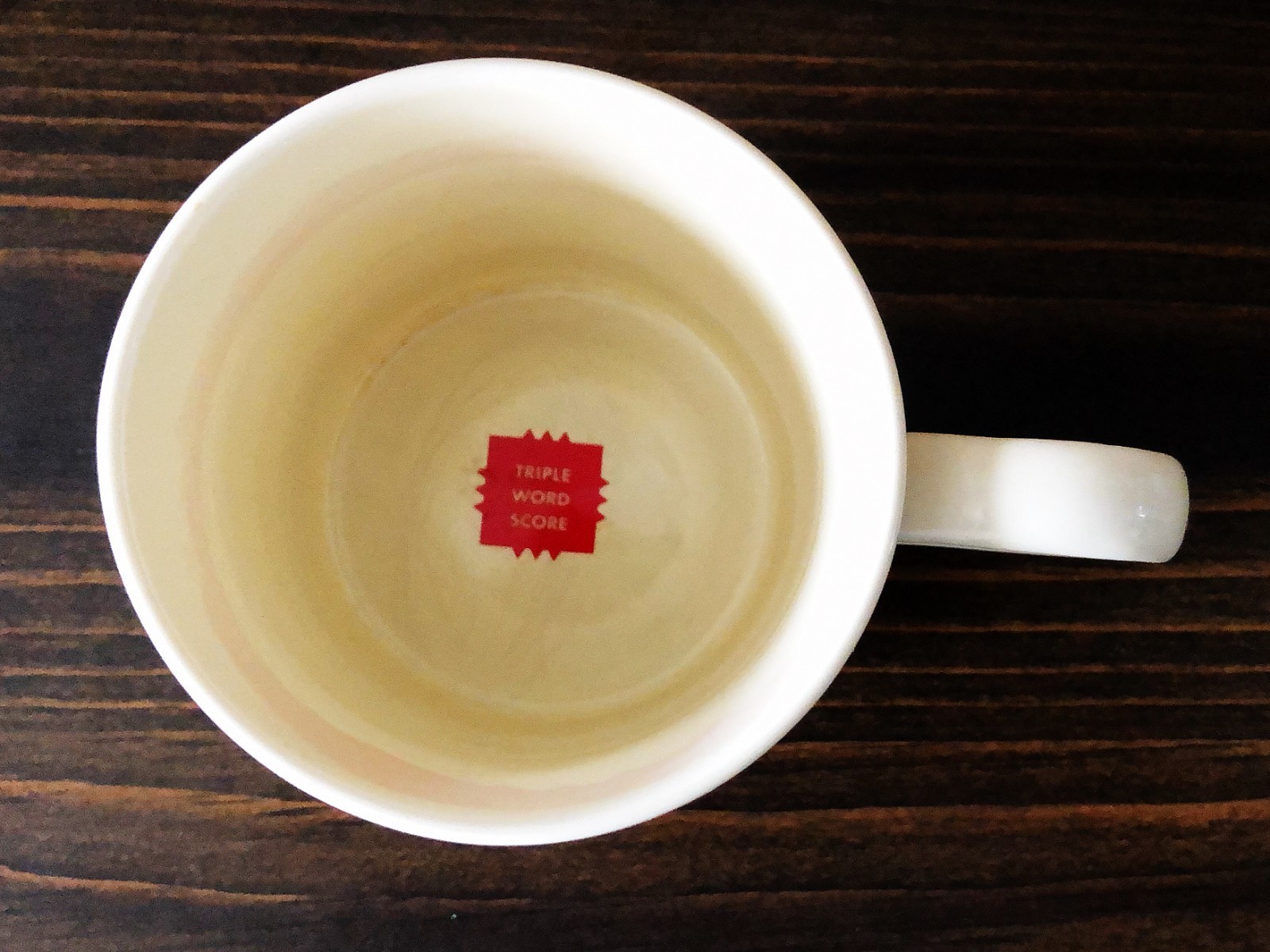 Scrabble “E” Letter Mug by Wild & Wolf 2012 Ceramic Coffee Cup Batch #1904