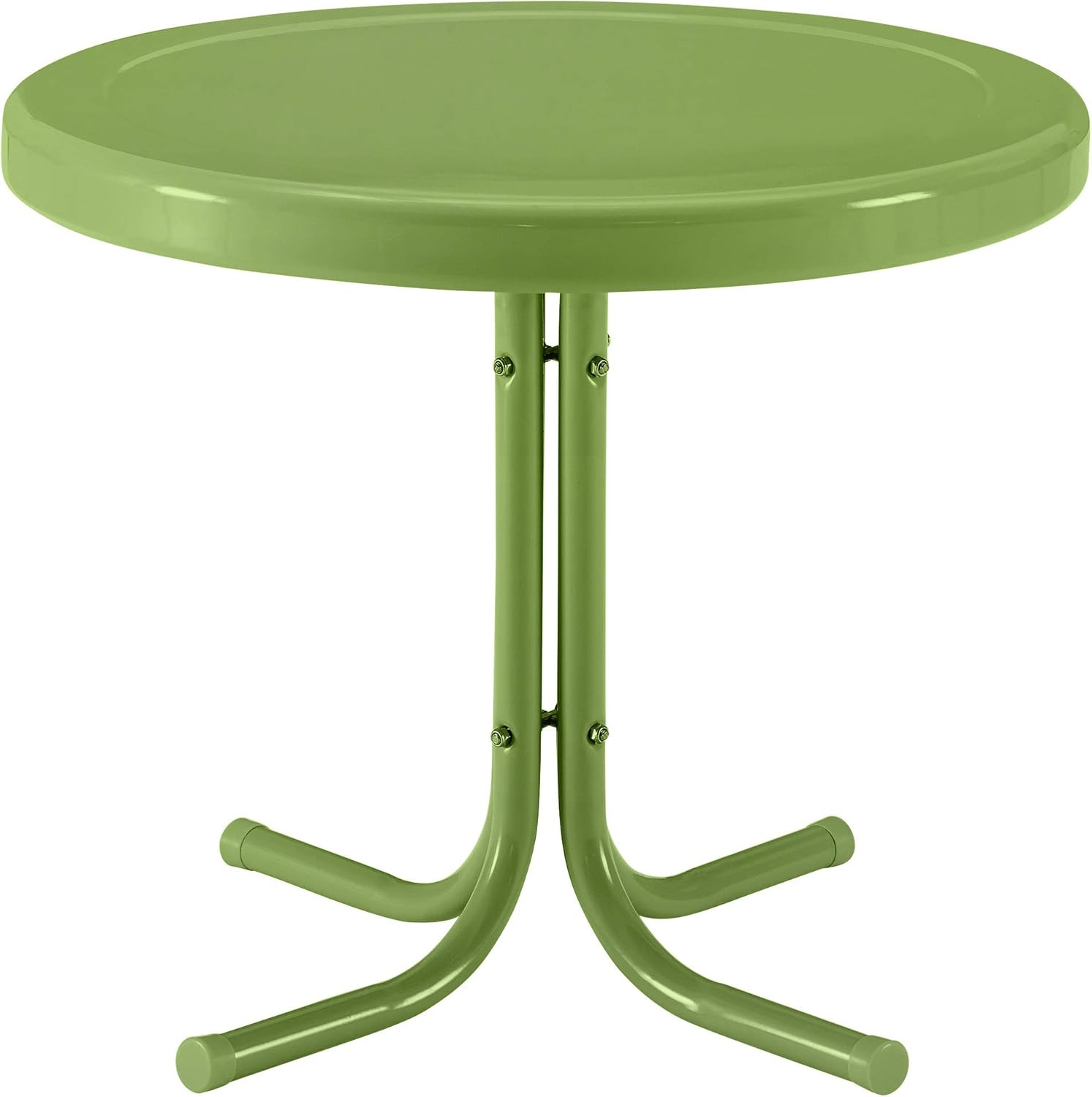 Griffith Weather Resistant Retro Metal Outdoor Side Table for Patio, Deck, Porch