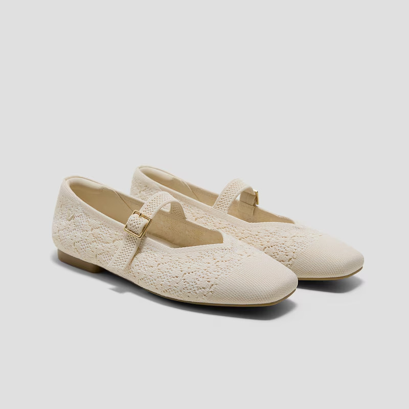 VIVAIA Square-Toe Mary Jane (Margot™ Mary Jane) pale apricot floral 🔥SALE DEAL