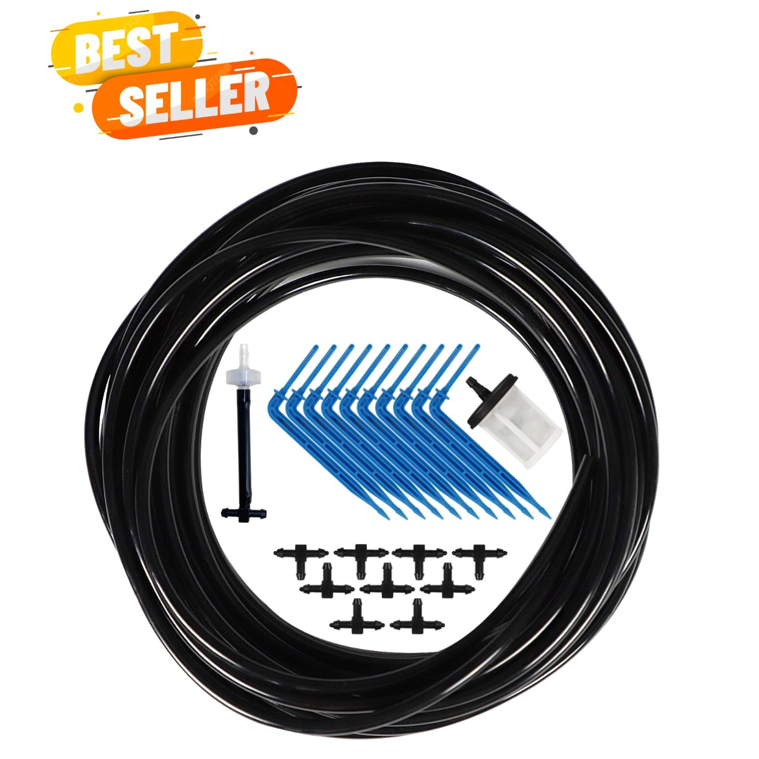 Solar Automatic Drip Irrigation Kit System, Solar Powered Auto Easy DIY Water...