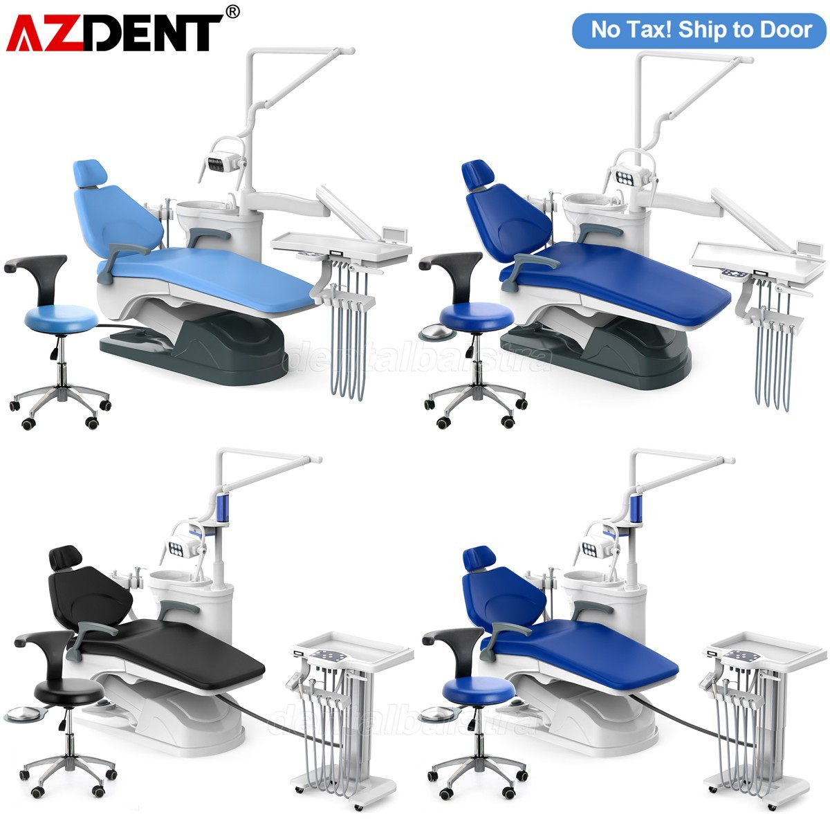 Dental Unit Chair Computer Controlled DC Motor PU Hard Leather Doctor Stool USA