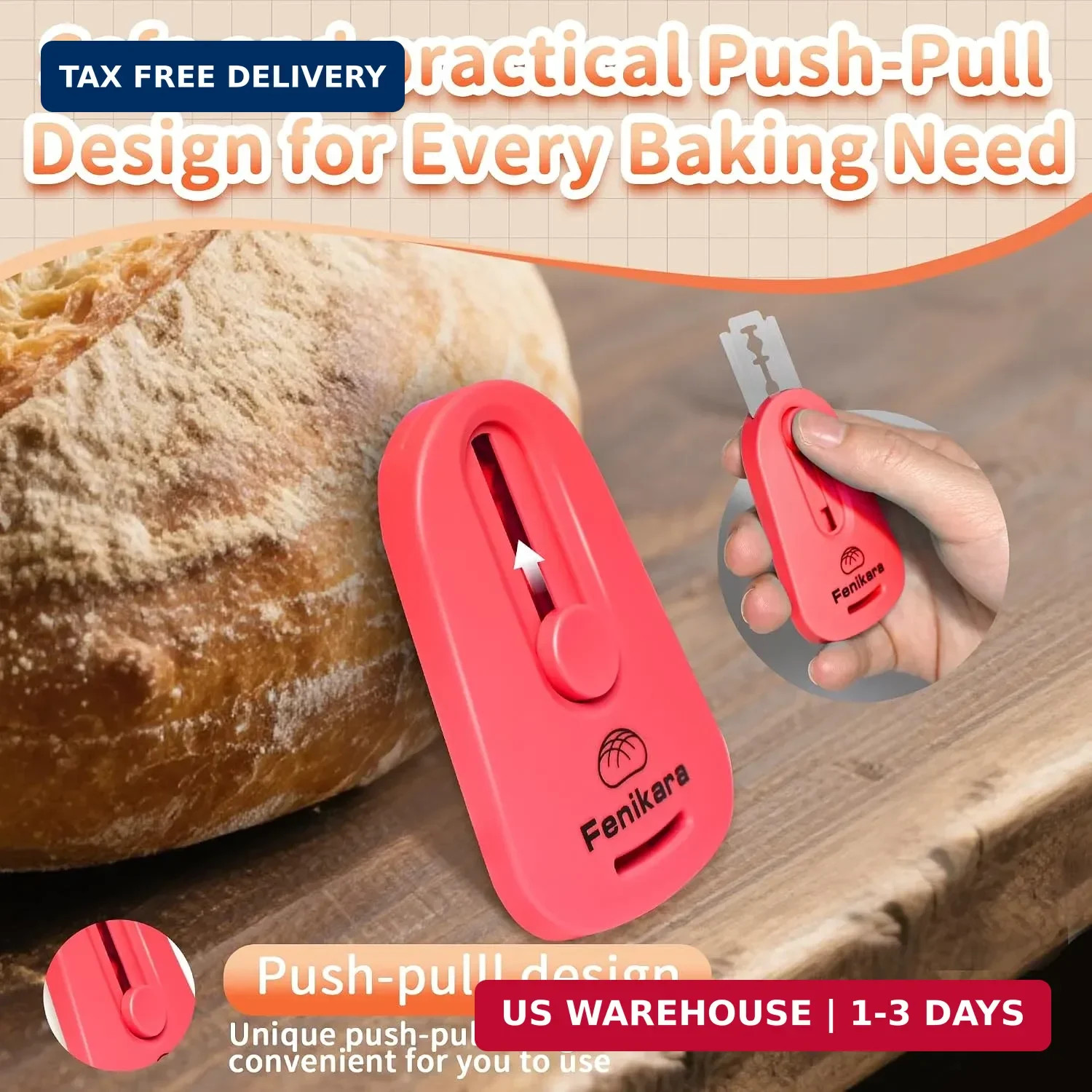 Magnetic Sourdough Scoring Tool 2 Piece Versatile Bread Baking Cutter