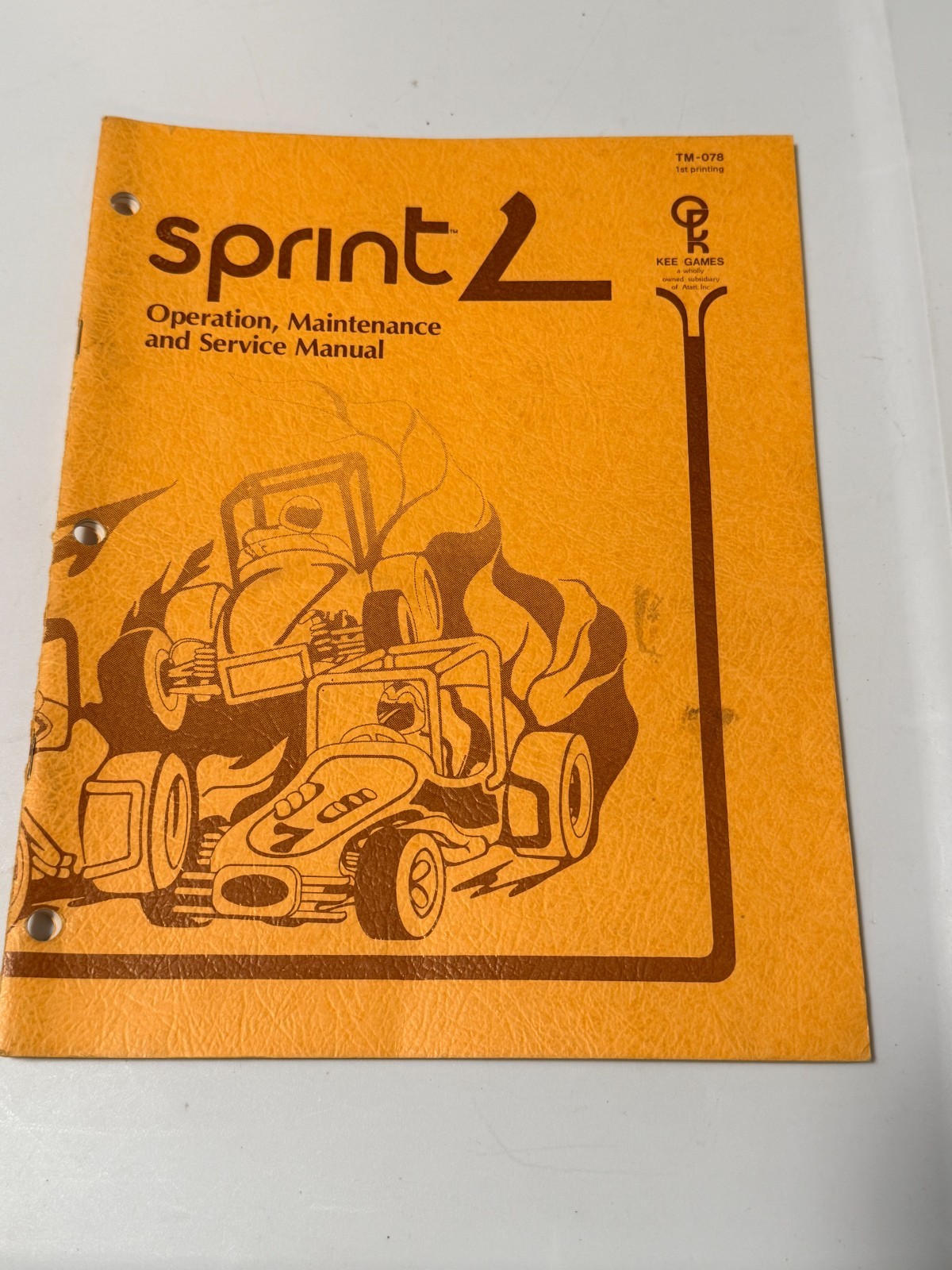 1976 ATARI FACTORY ORIGINAL SPRINT 2  OPERATING,MAINTENANCE AND SERVICE MANUAL