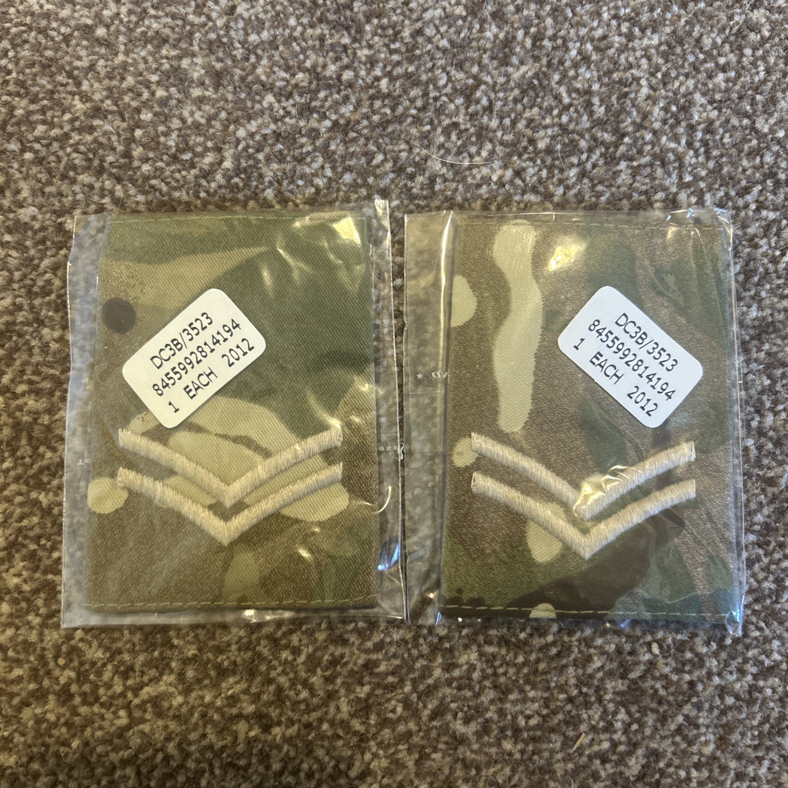 Pair of British Army MTP Corporal Rank Slides New Authentic Surplus