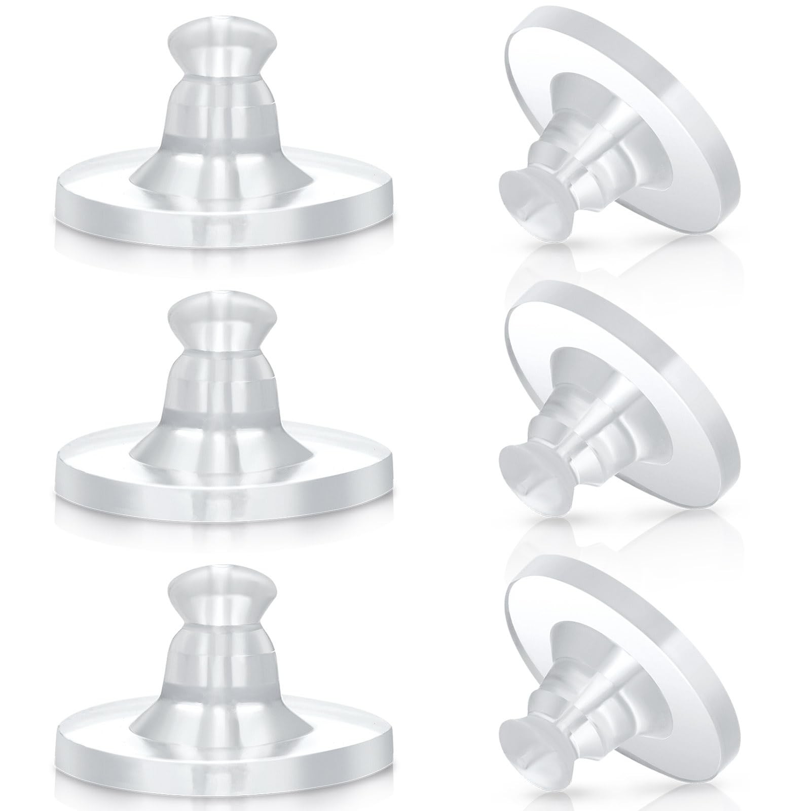 100 Pack Silicone Earrings Backs Clear Earring Back Stoppers Soft Clutch