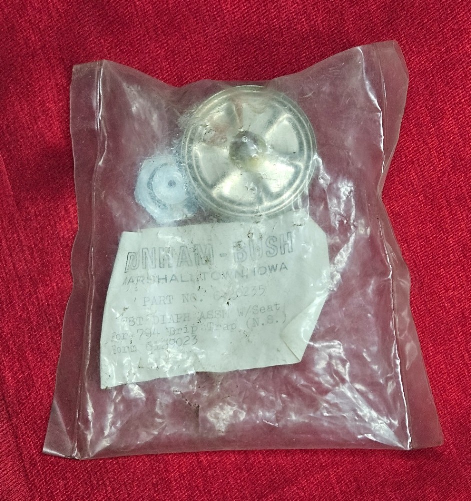 Dunham Bush 6120235, 78T Diaphragm Assembly With Seat For 794 Drip Trap - NEW
