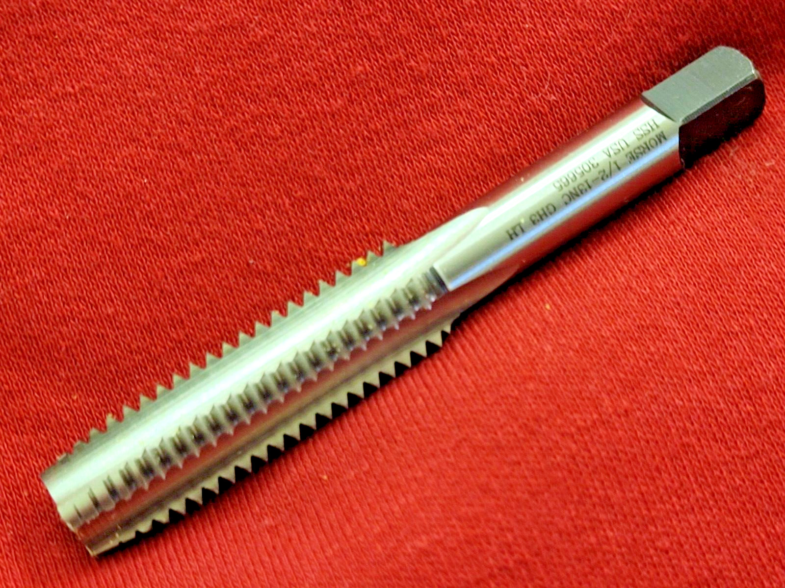 1/2-13 NC LEFT HAND Plug Hand Tap Morse MT3733450 LH 4 Flute HSS GH3 USA