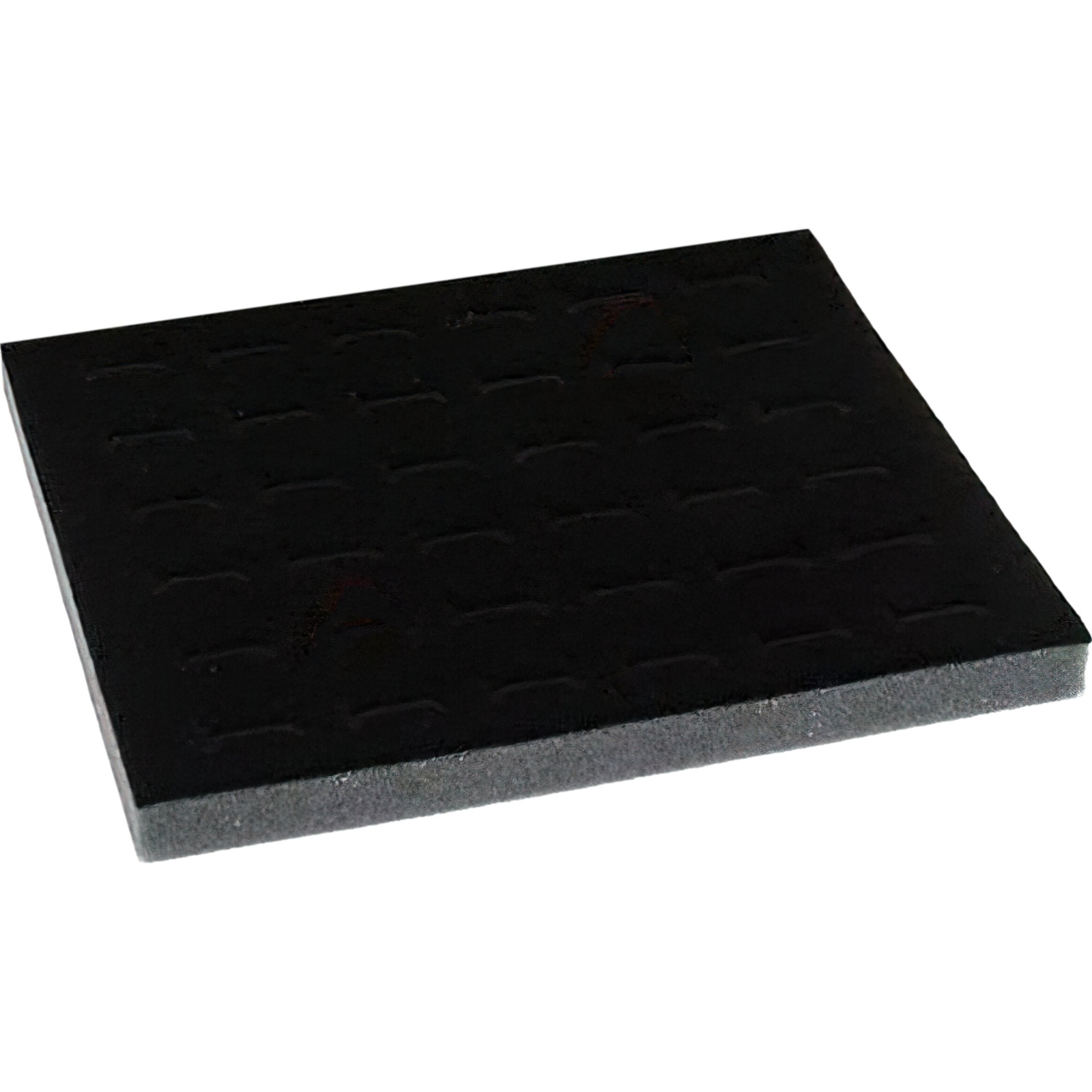 Glass Lid Case Black, 36 Slot Ring Insert Black 2Pcs