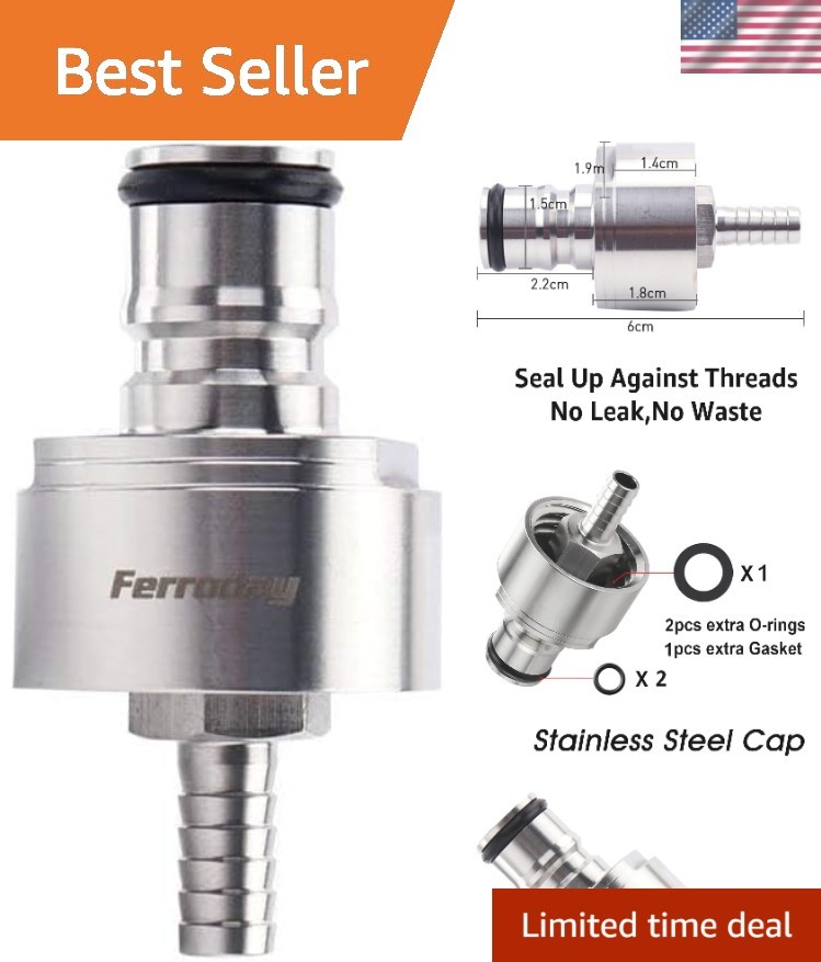 High-Quality Stainless Steel Carbonation Cap with Replacement Parts – 1 Count