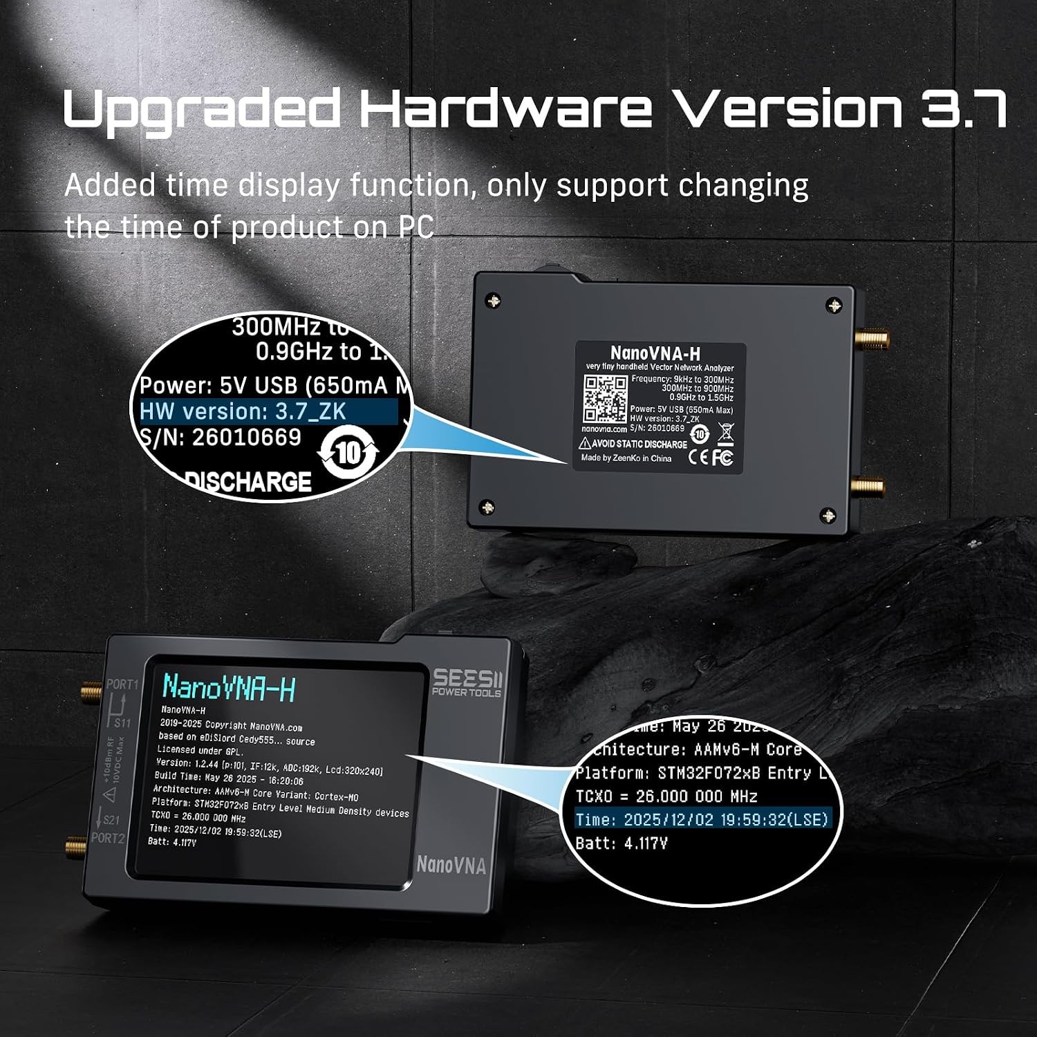 Touch 2.8 inch NanoVNA-H Vector Network Analyzer HF VHF UHF MF Antenna Analyzer