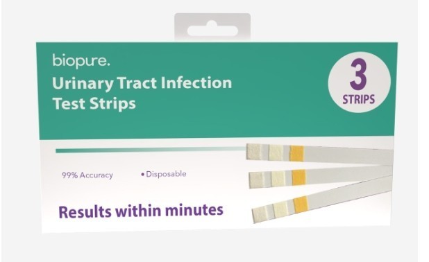 Urinary Tract Infection Test Strips 3 Individual Wrapped Biopure