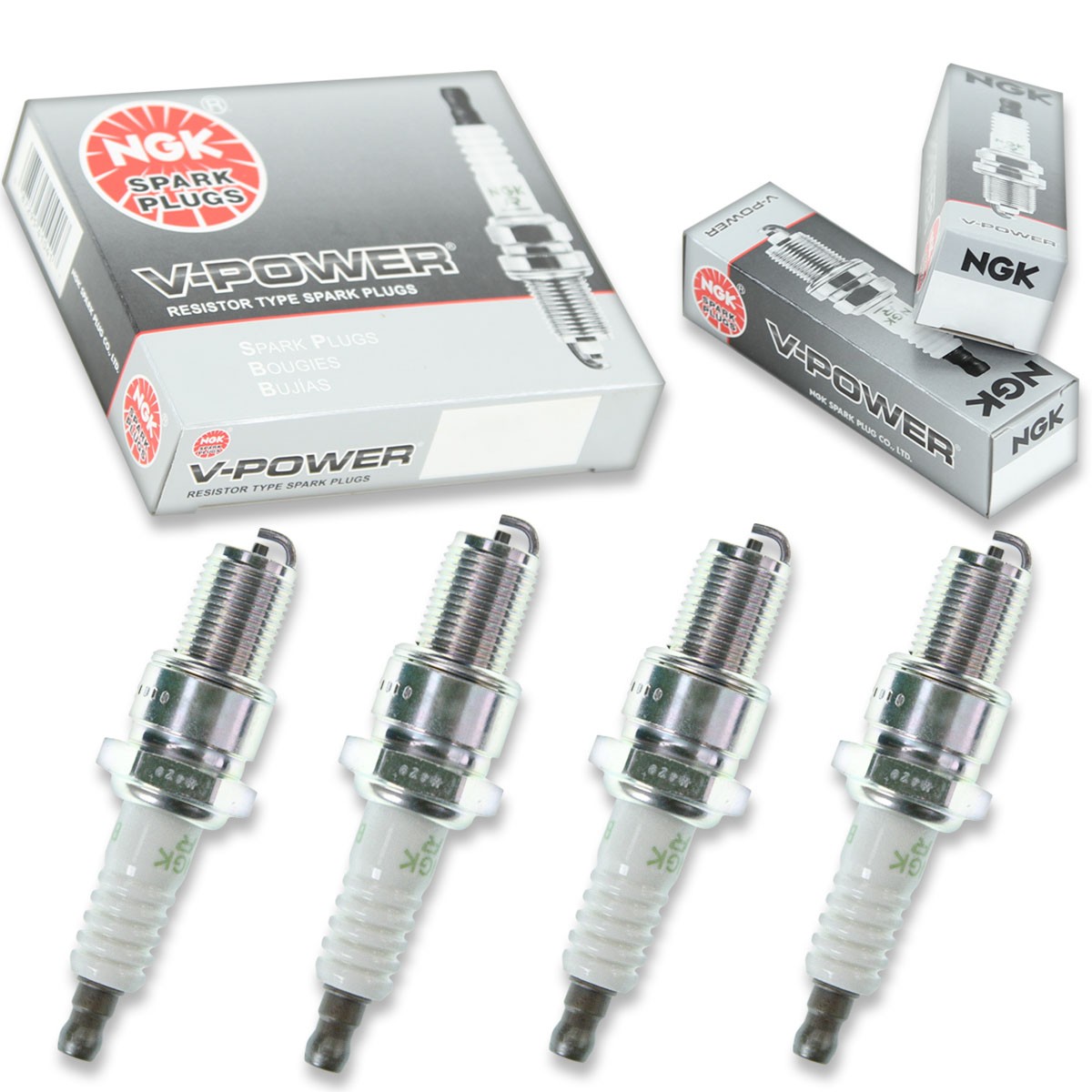 4pcs 2006 Arctic Cat Firecat 700 EFI Tony Stewart NGK V-Power Spark Plugs bq