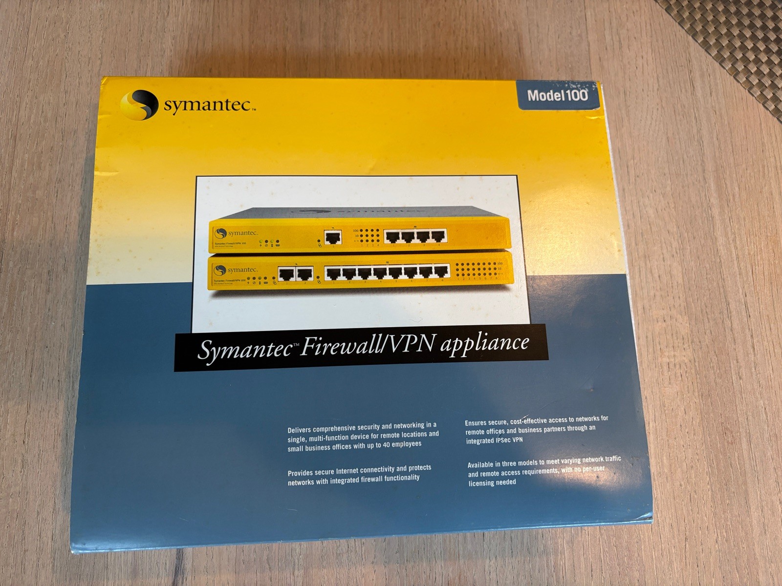 NEW Never Used -boxed Symantec 16-95-00031 Firewall VPN Model 100, 4 Port device