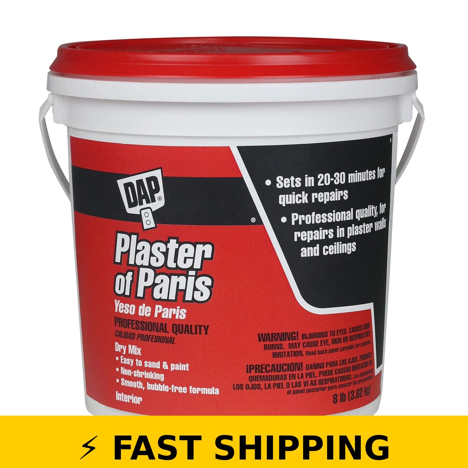 DAP Plaster of Paris, 8 Lb Tub - Quick Setting Repair