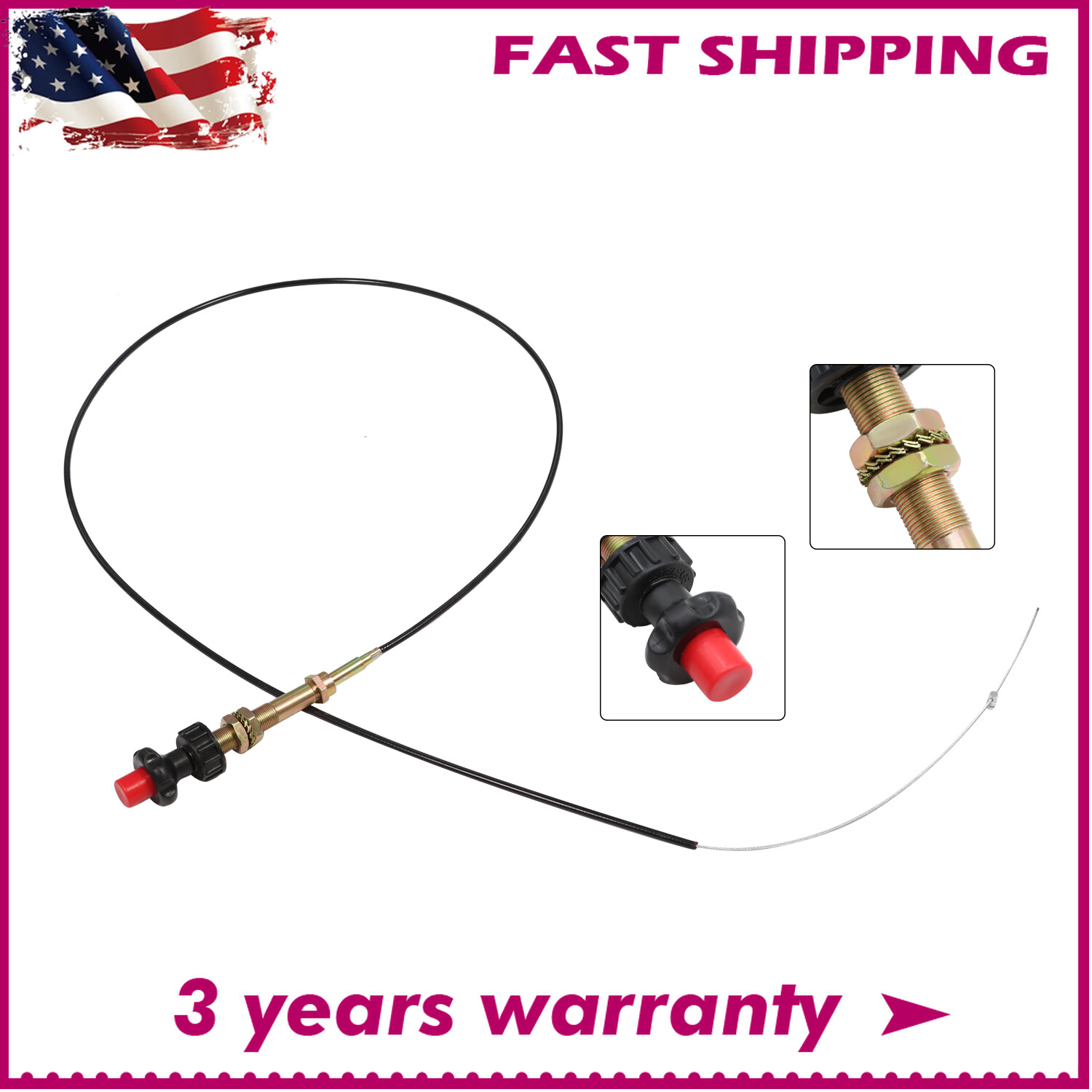 6FT BUYERS HEAVY DUTY VERNIER LOCKING THROTTLE CABLE For VCGTX06 TRUCK EQUIPMENT