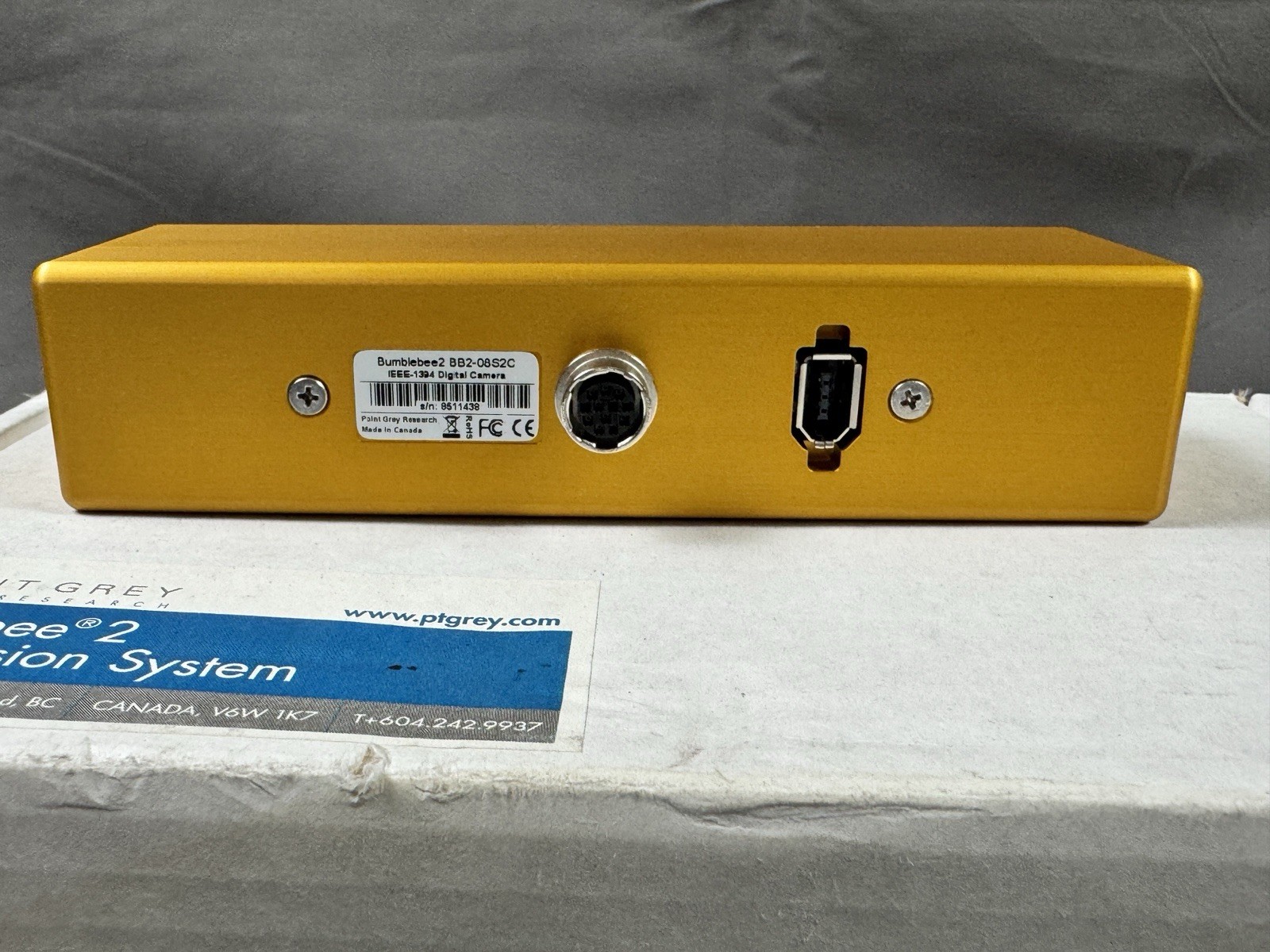 Point Grey Research Bumblebee2 BB2-08S2C 6.0mm Stereo Vision Digital Camera (A)