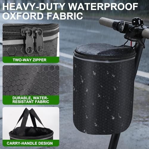 Scooter Waterproof Front Basket，Thickened Folding Bike Honeycomb Pattern