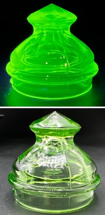 Percolator Pot Knob Replacement Green Vaseline Glass Depression