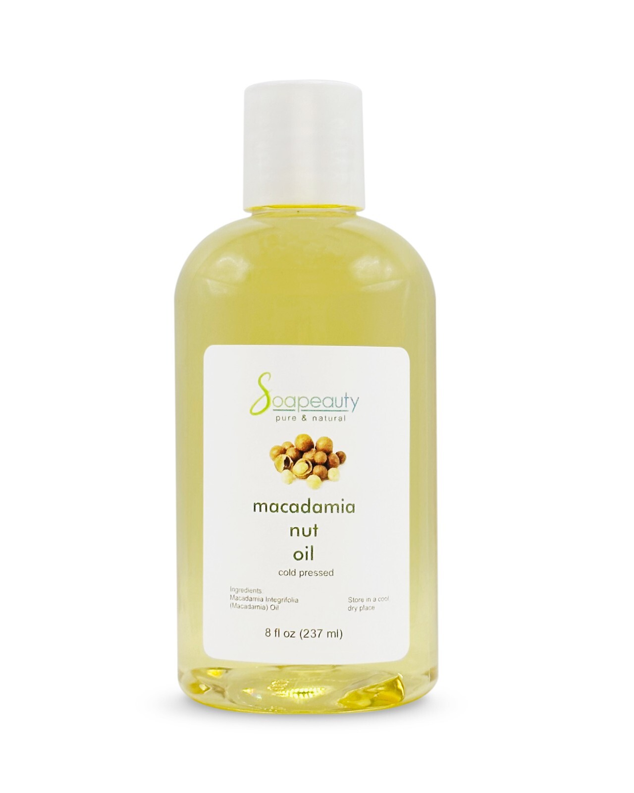 Macadamia Nut Oil Cold Pressed 100% Pure & Natural by Soapeauty 8 fl oz