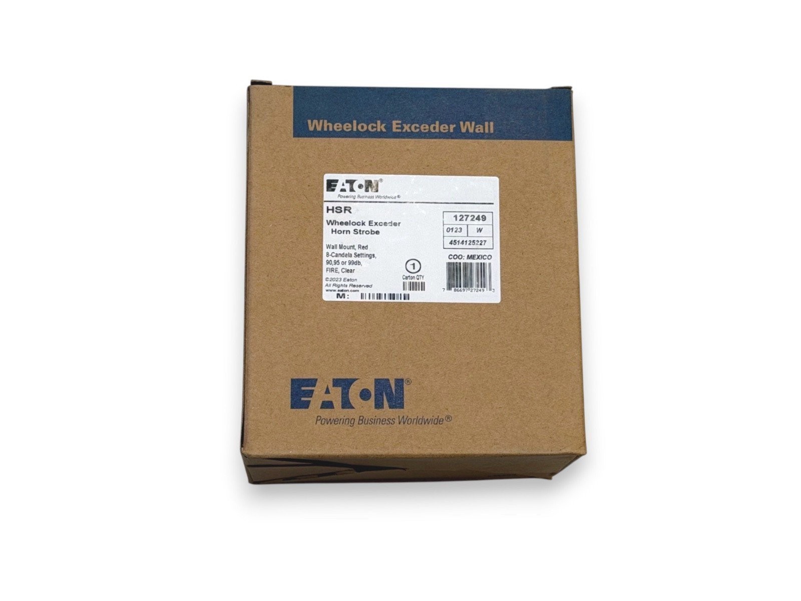 Eaton Wheelock HSR 127249 Fire Alarm Horn Strobe Wall Red (NEW IN BOX)