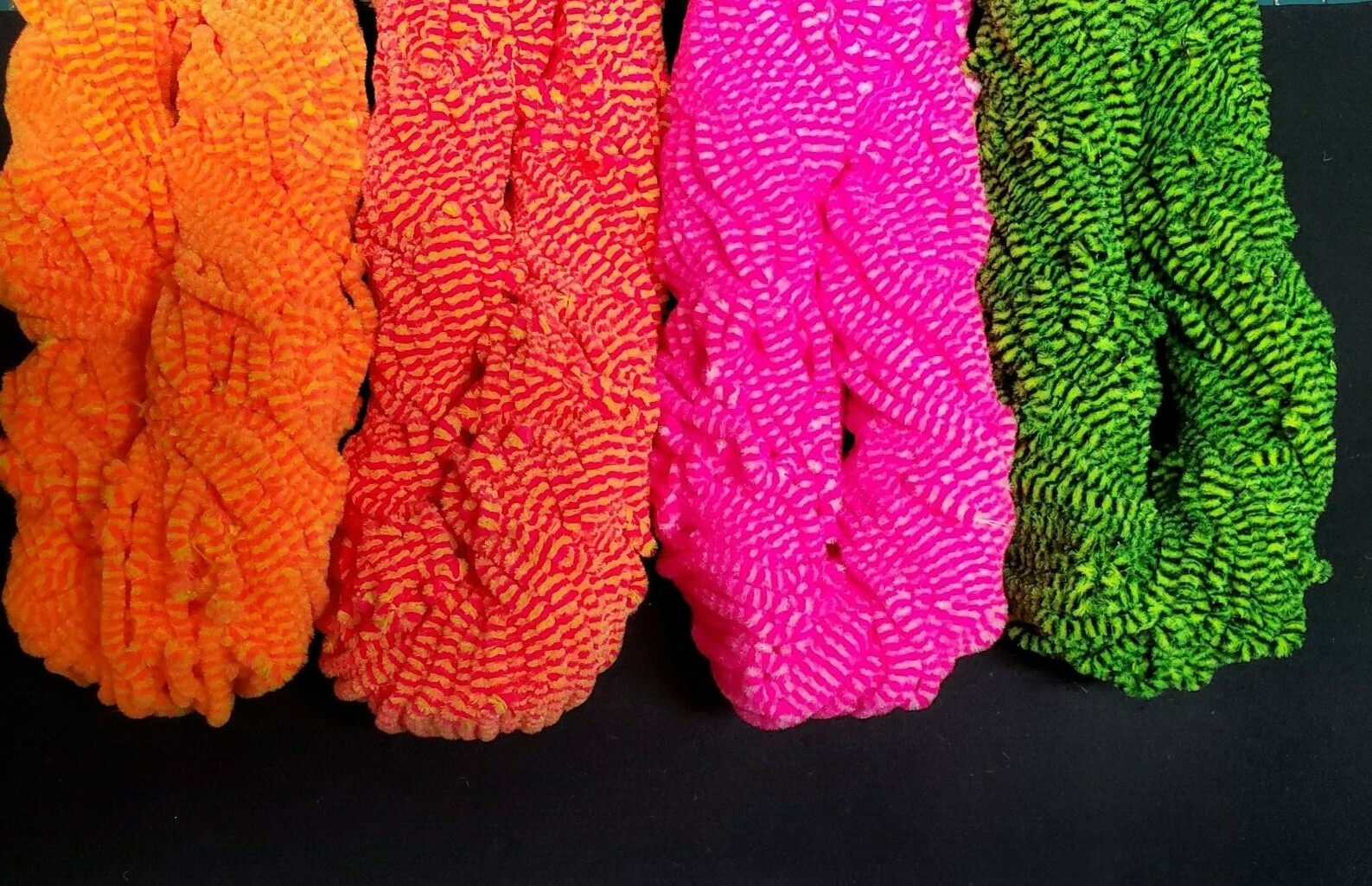 VARIEGATED NYLON CHENILLE SKEIN Size #2 Medium 72 Yards You Pick Color