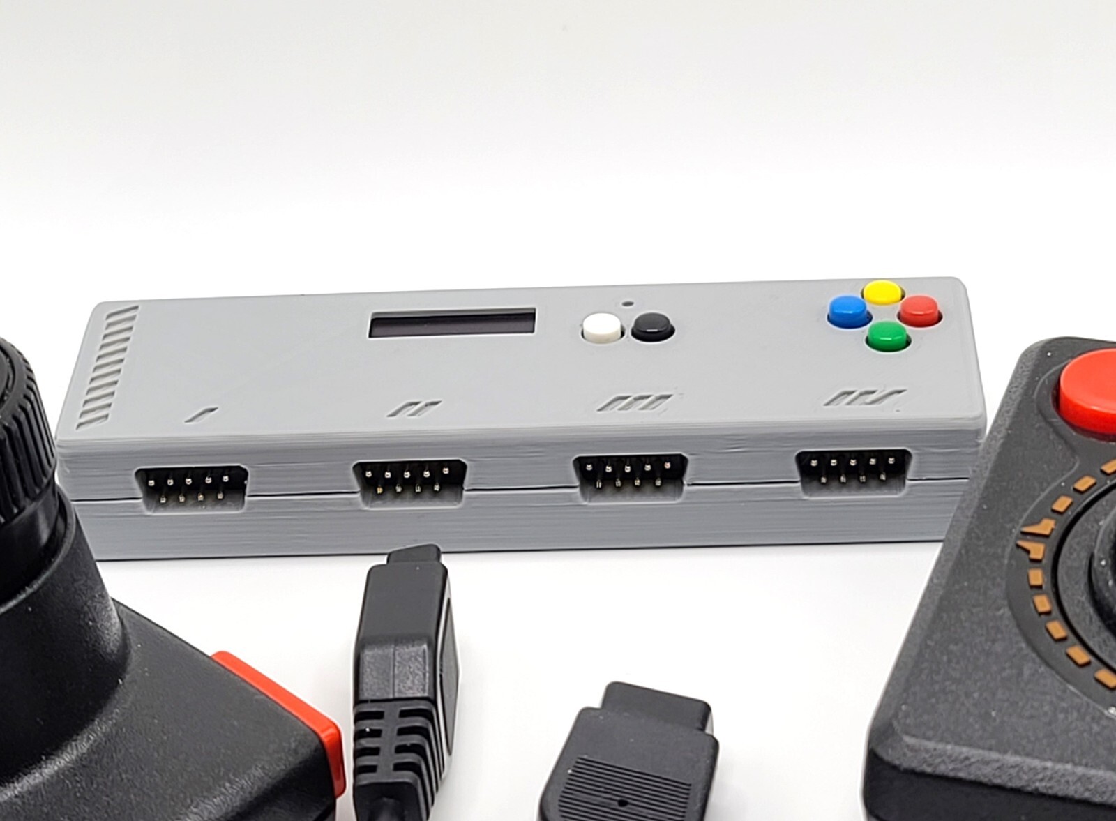 USB Adapter for 4 Atari 2600 7800 8bit Joystick, Paddles, Driving. LCD & Buttons