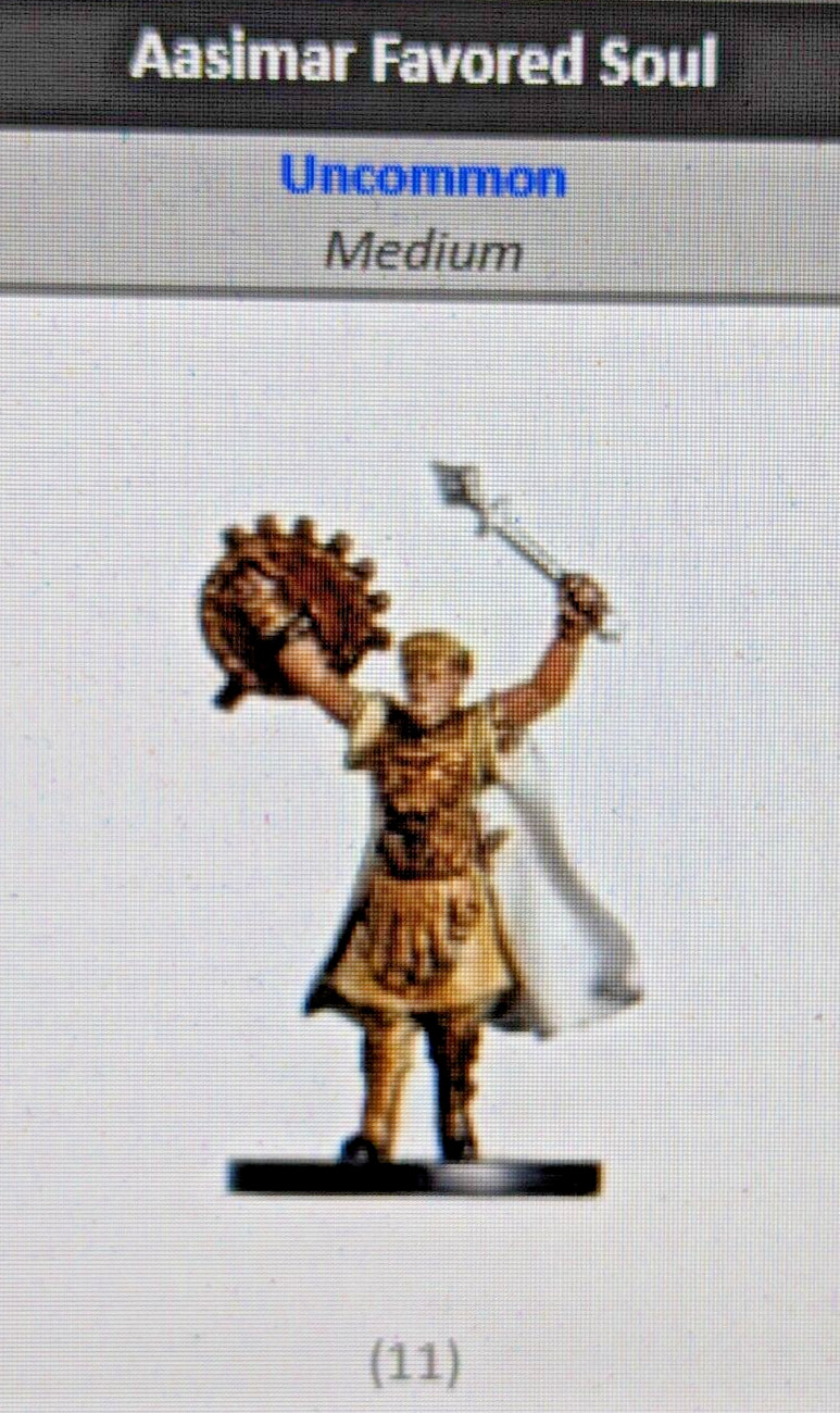 D&D miniatures Aberrations AASIMAR FAVORED SOUL (cleric) #11 with stat card