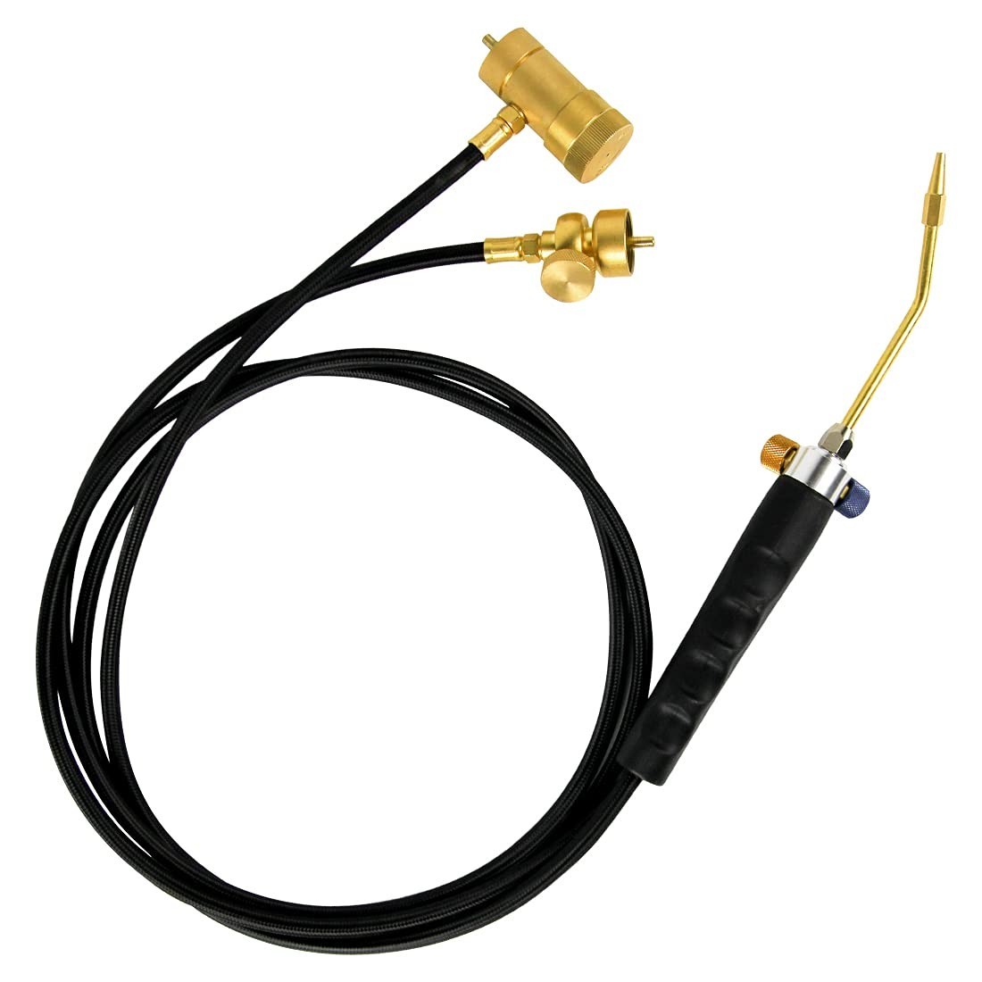 Cutting Torch Kit with Cylinder Holder Rack - Powerful Flame